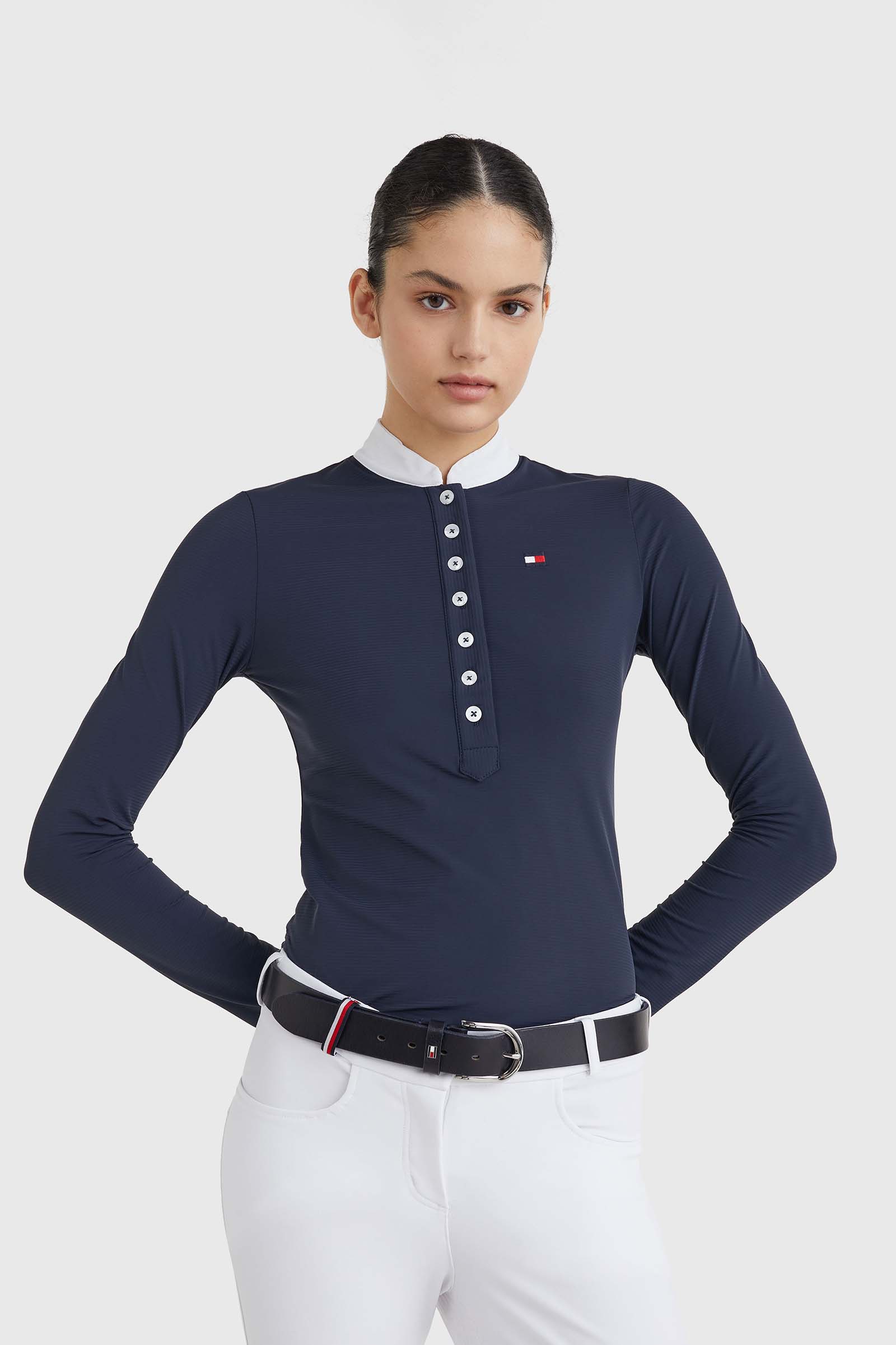 Tommy Hilfiger Equestrian - Camicia da donna a maniche lunghe