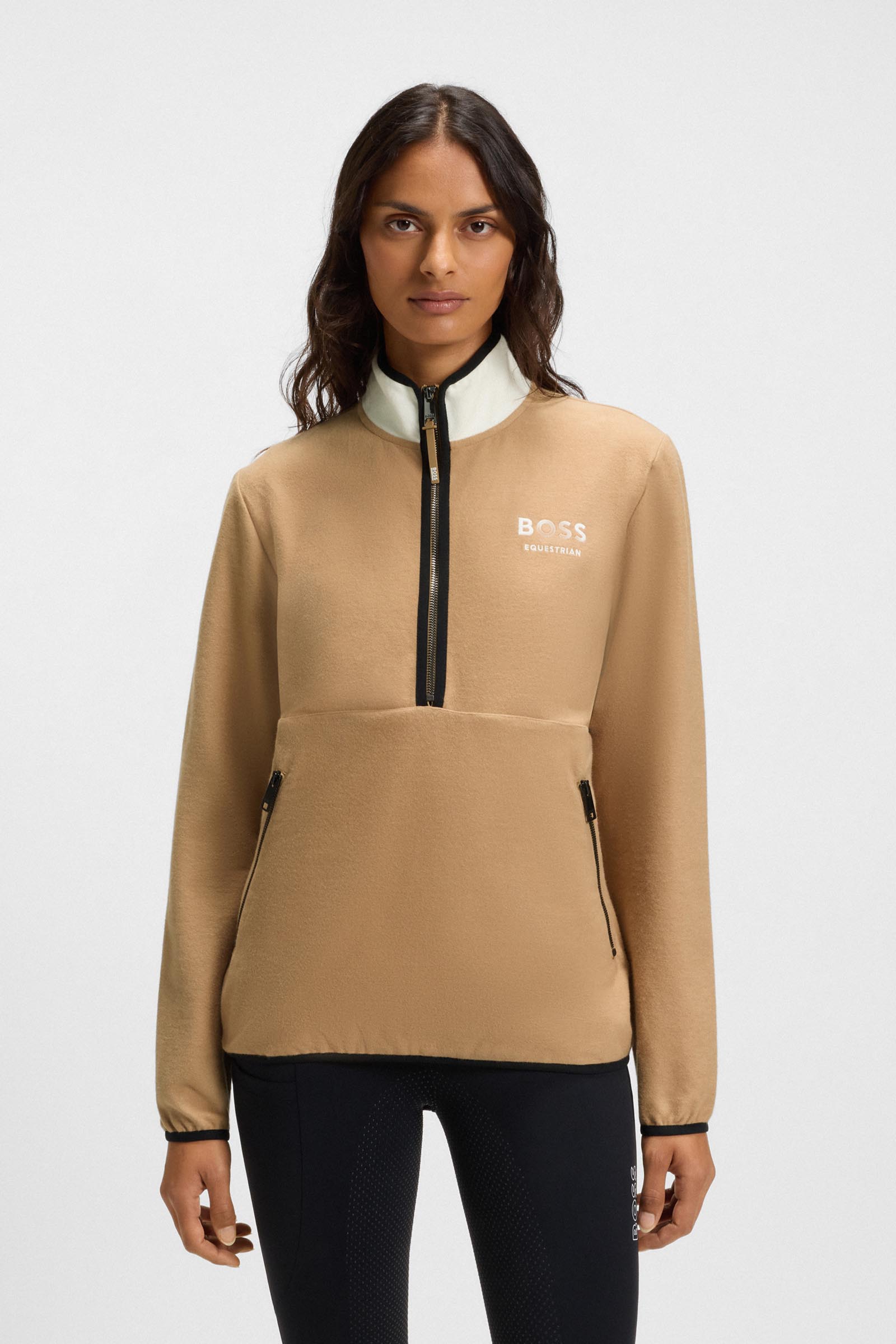 Boss Fedora Felpa donna mezza zip