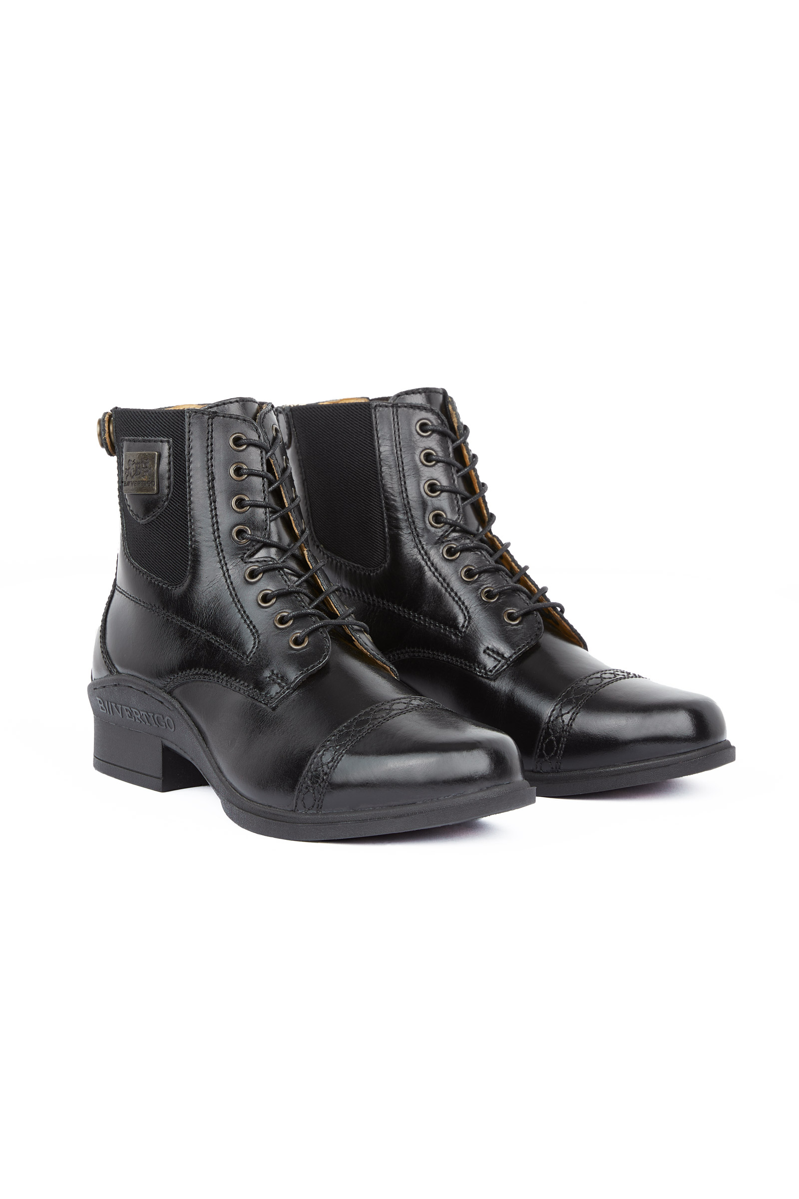 B Vertigo Jupiter Stivali Jodhpur in pelle con lacci sul davanti da donna