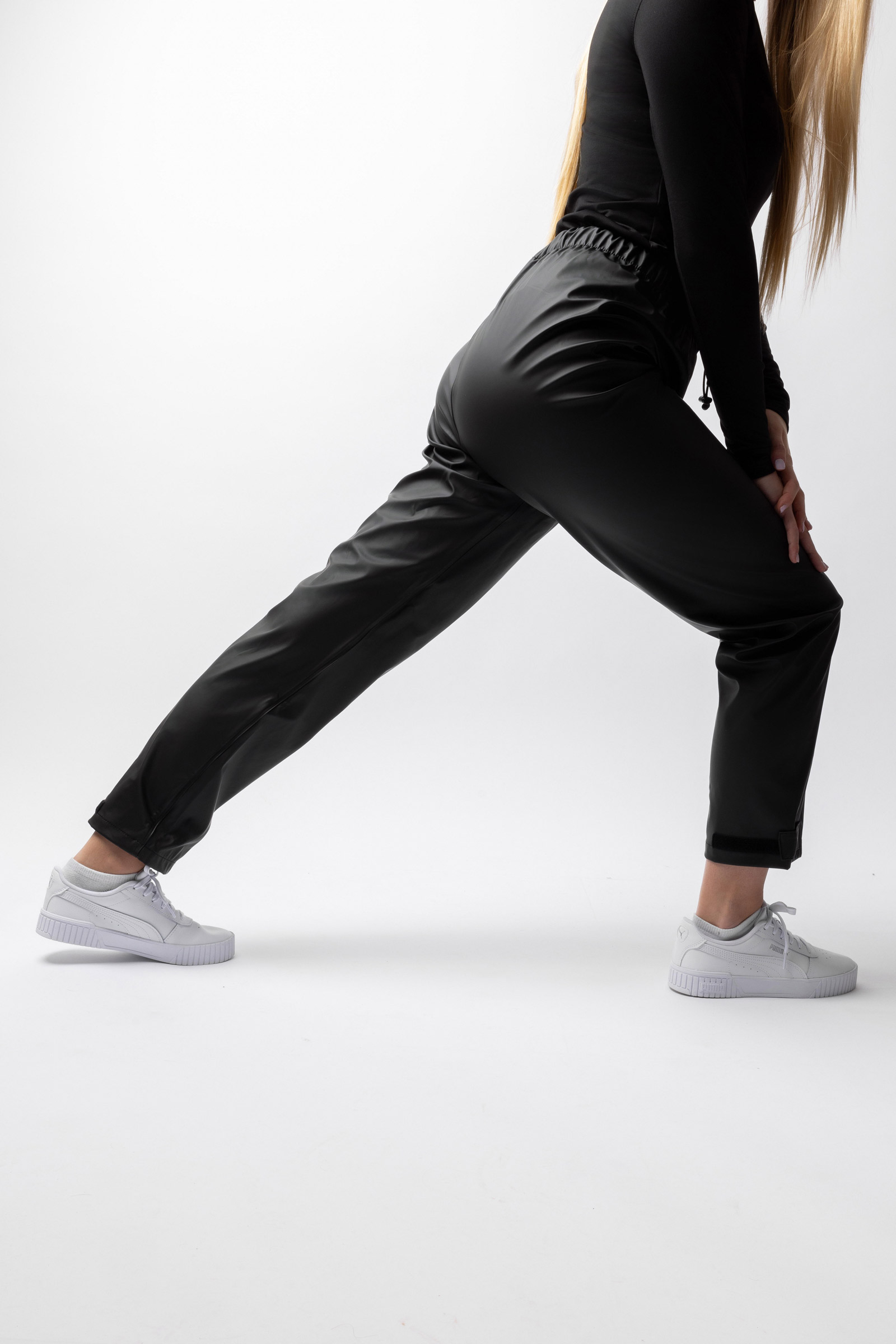 Horze Billie Pantaloni da equitazione antipioggia in PU da donna