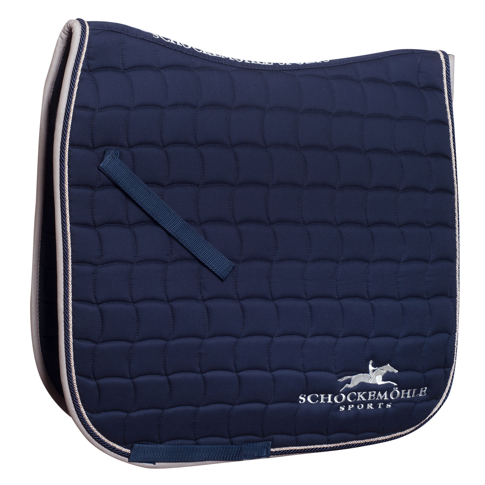 Navy/Stone grey Schockemöhle Sports Dynamite DL, Sottosella da dressage con logo