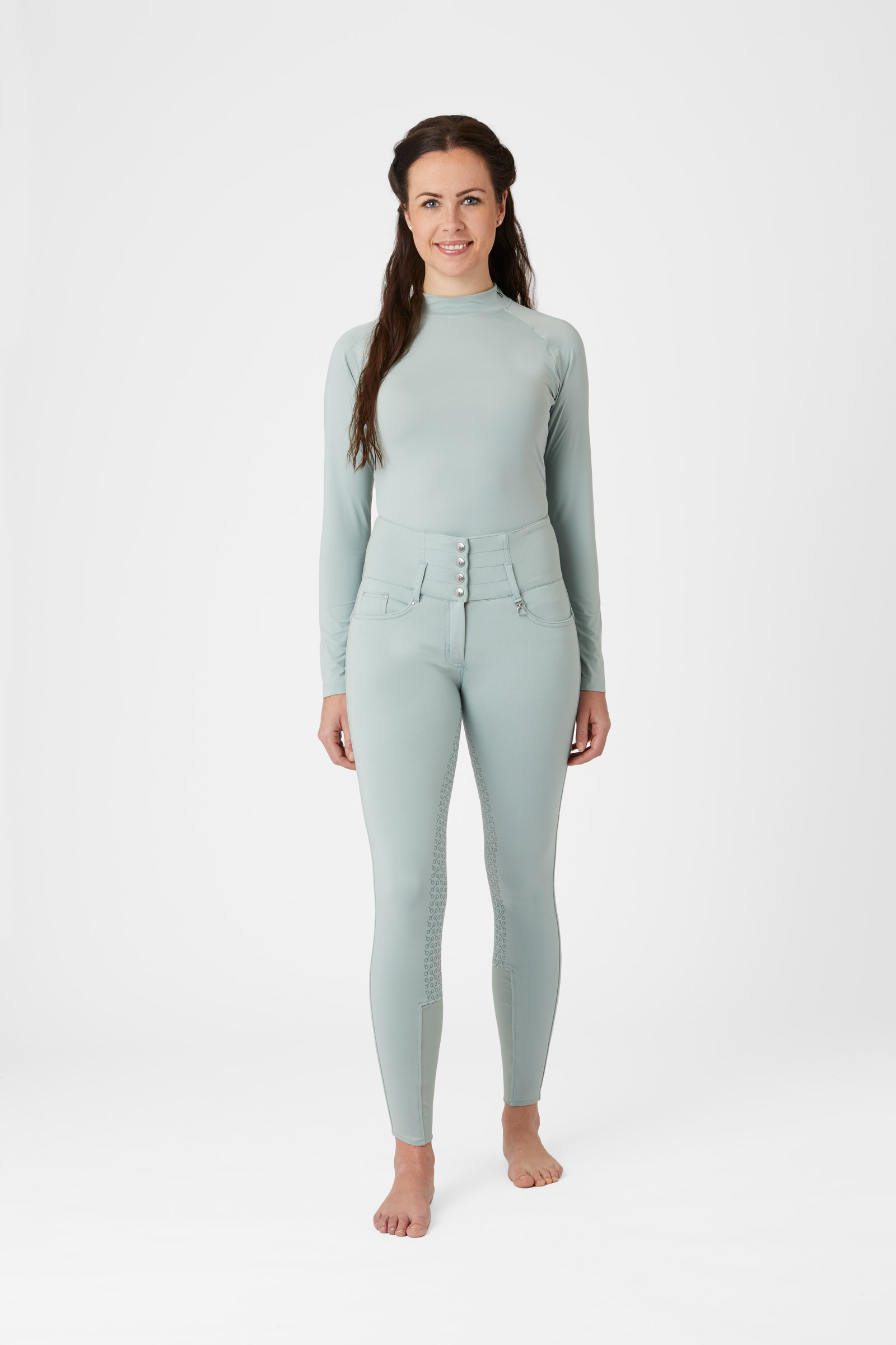 Horze Tara Pantaloni da equitazione a vita alta con full seat in silicone da donna