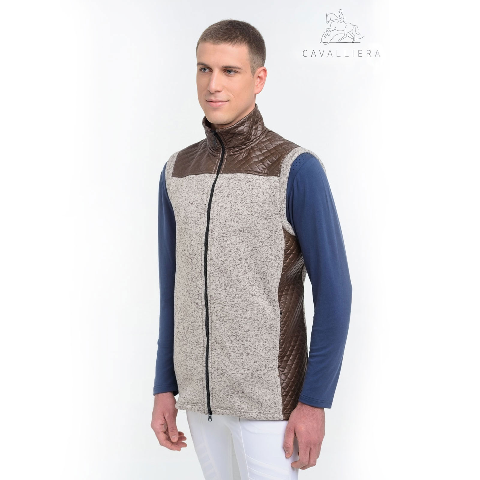 Gilet Equitazione Cavalliera con Inserti Impermeabili Maestà Uomo