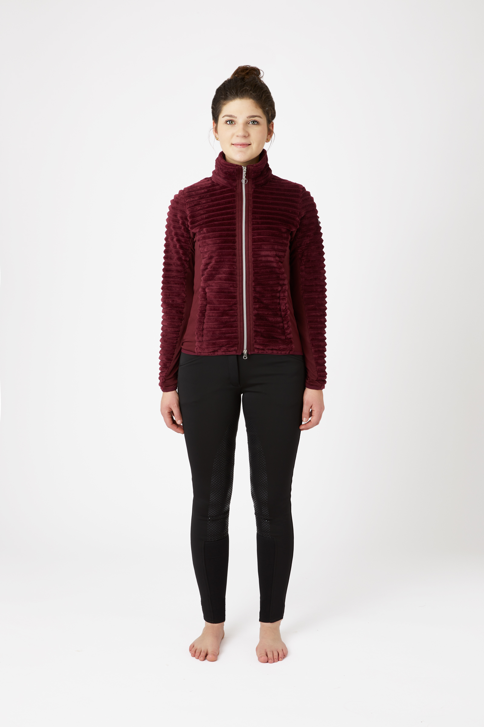 Horze Della Giacca da equitazione in pile a righe da donna