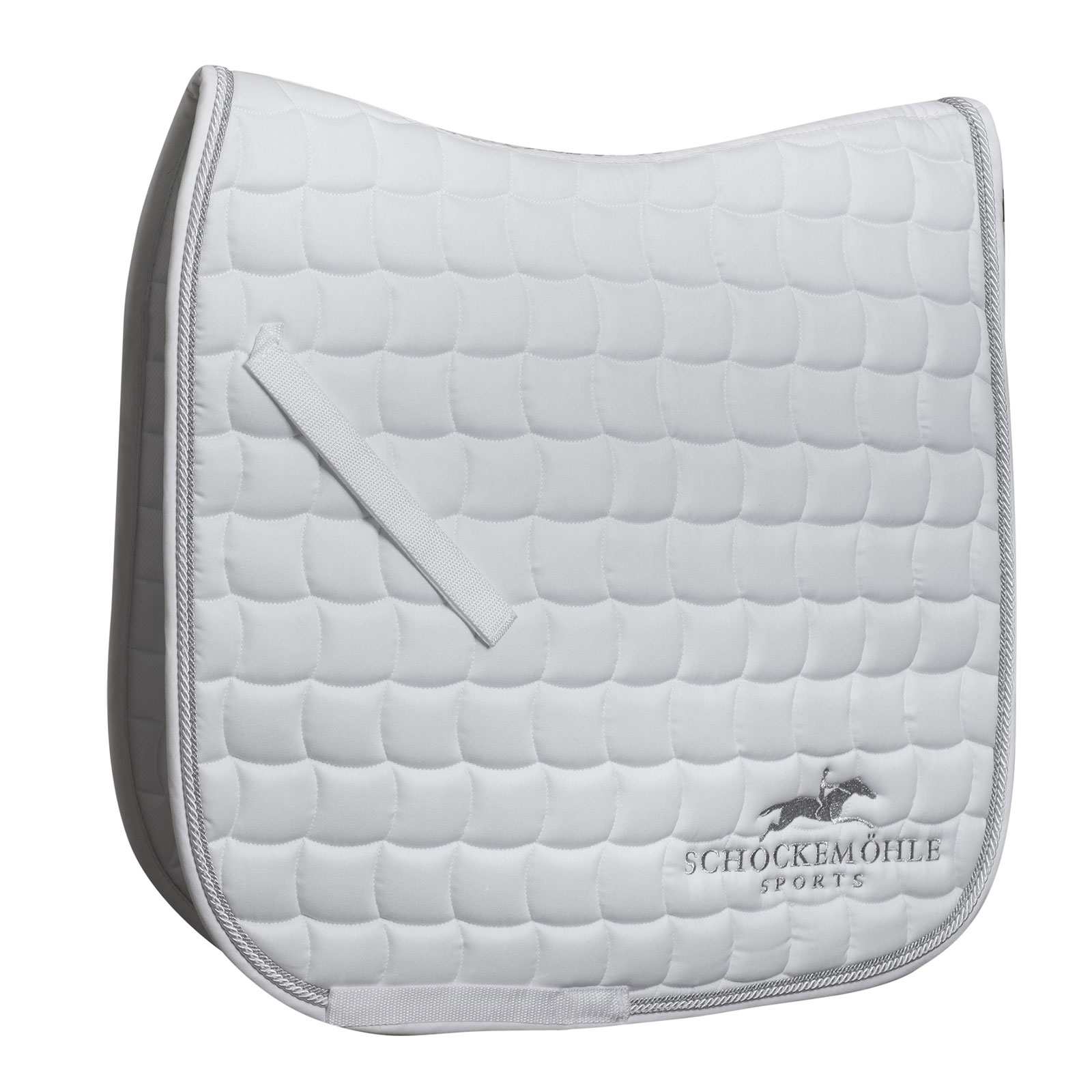White/Silver Schockemöhle Sports Dynamite DL, Sottosella da dressage con logo