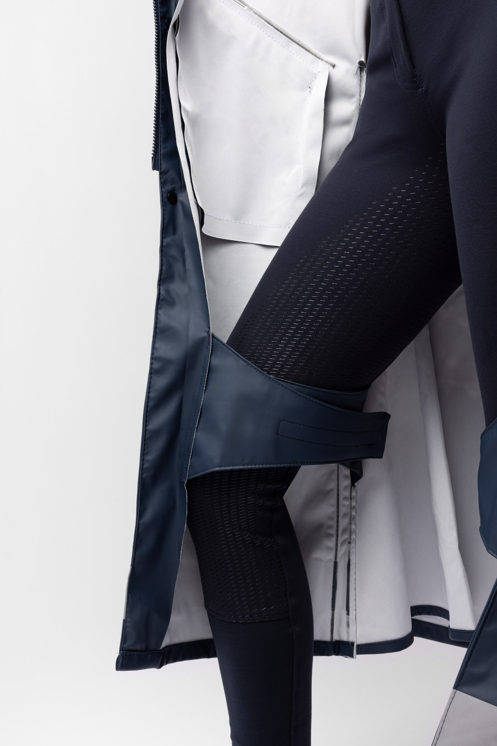 Horze Hazel lungo impermeabile donna con spacchi