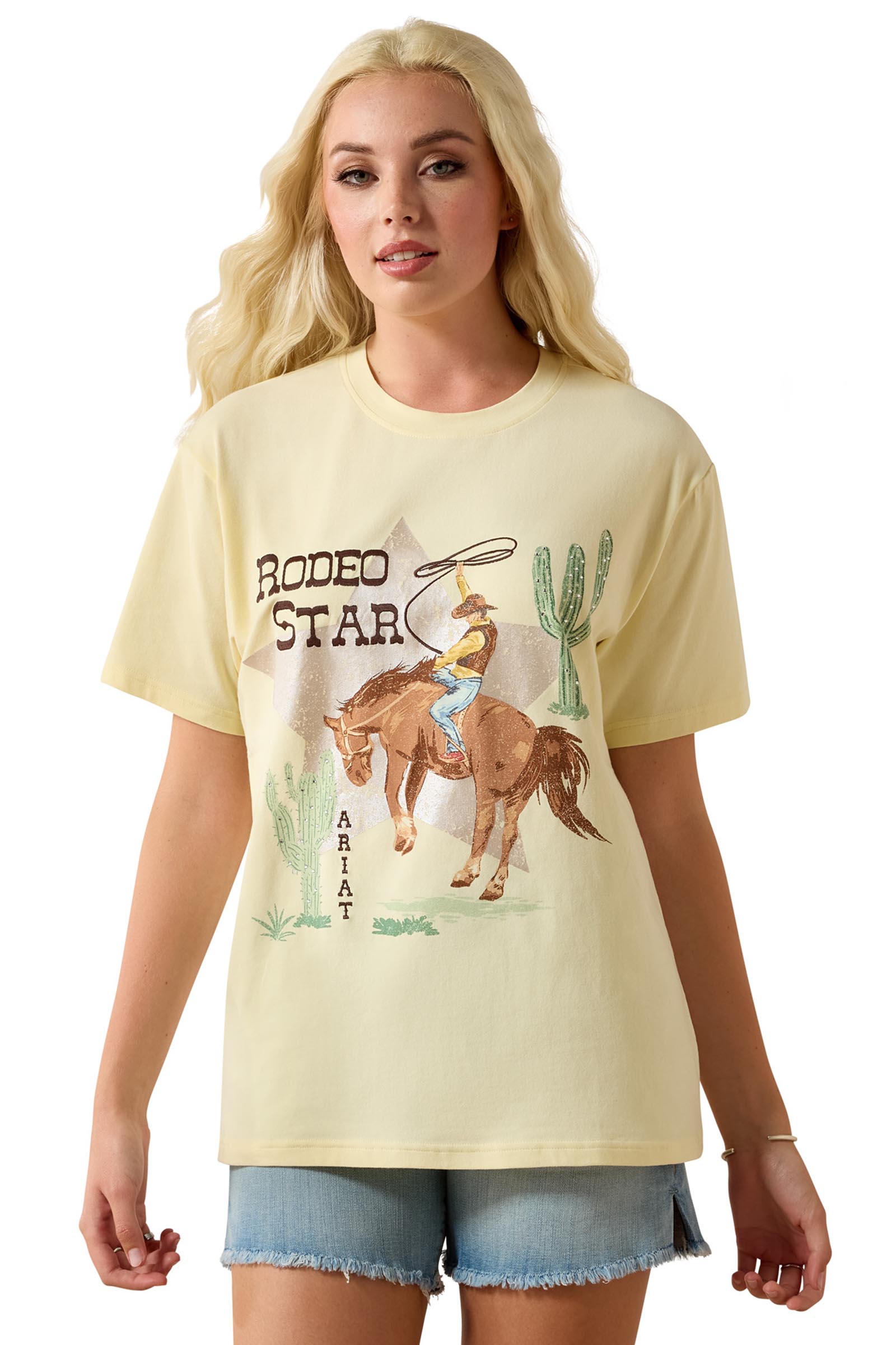 Ariat T-shirt Rodeo Star stile boyfriend da donna  