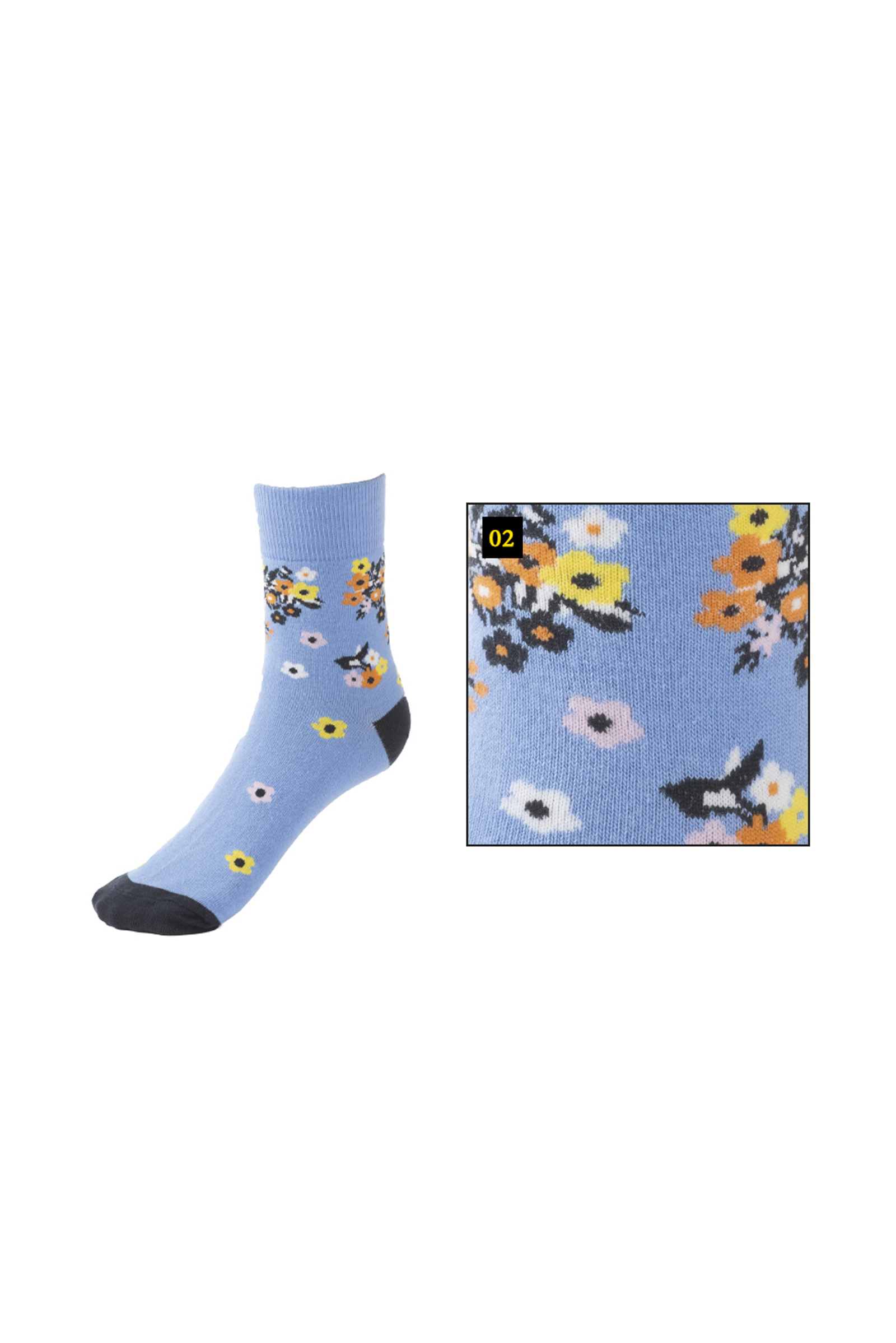 Lightblue/Multicolor Kavalkade KavalSocks Summer Calzini Corti
