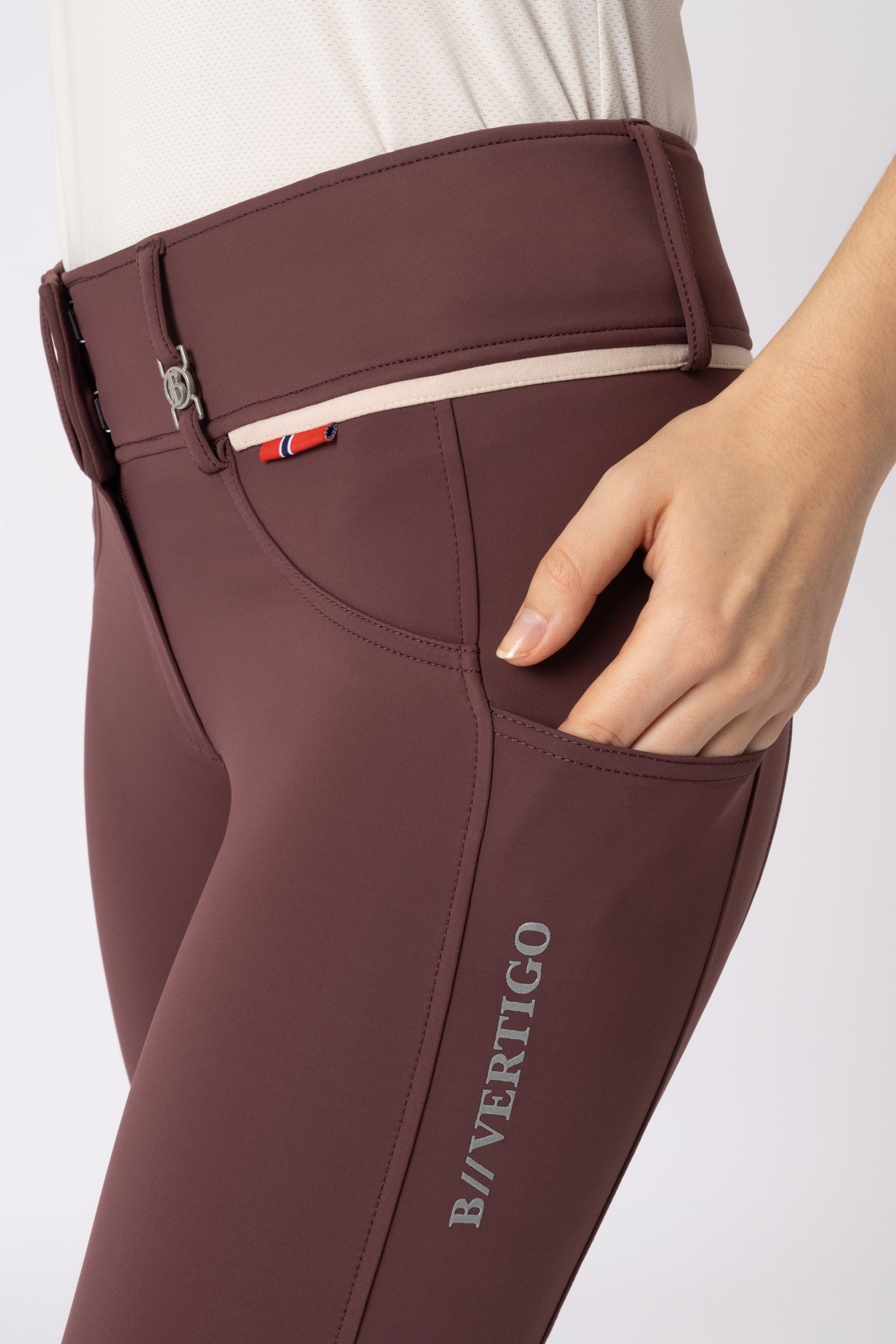 B Vertigo Elea Pantaloni da equitazione con grip al ginocchio, per donna