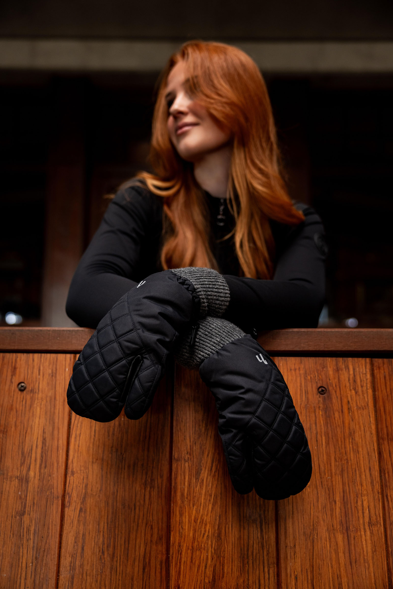 Horze Guanti invernali da equitazione imbottiti a 3 dita