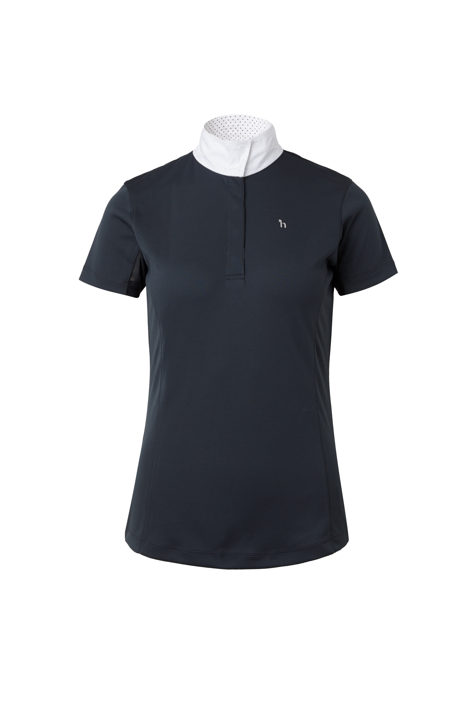 Dark Navy Horze Blaire camicia da concorso funzionale donna a maniche corte