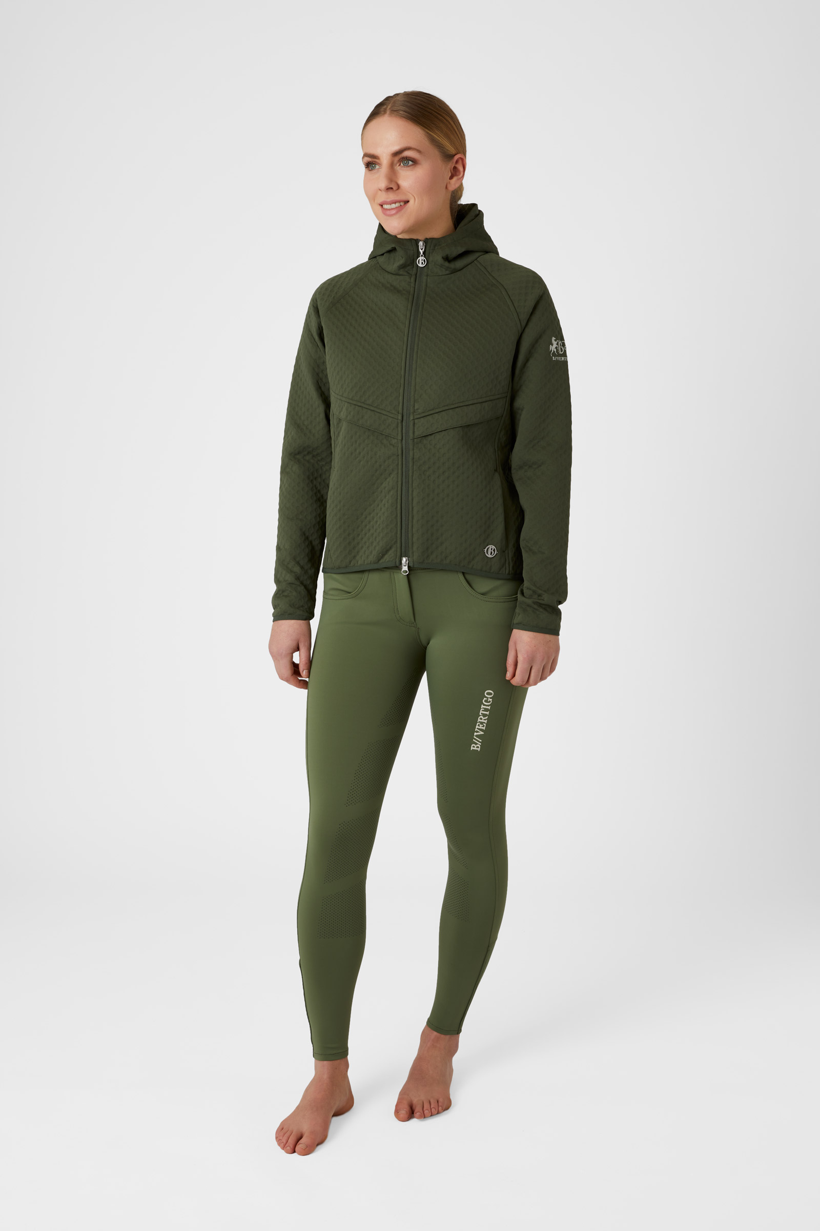 B Vertigo Norah Giacca in tessuto scuba con cappuccio da donna