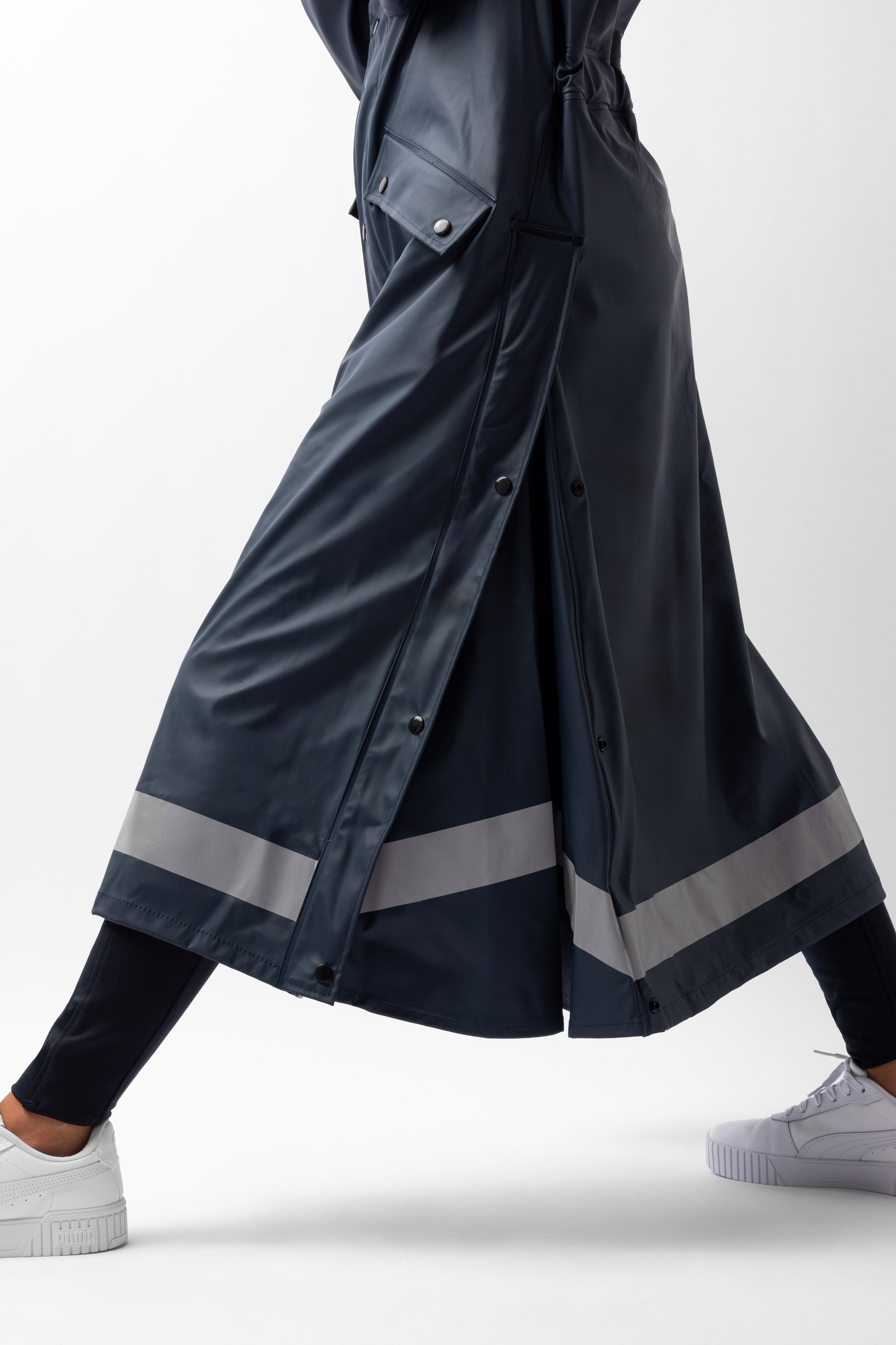 Horze Hazel lungo impermeabile donna con spacchi