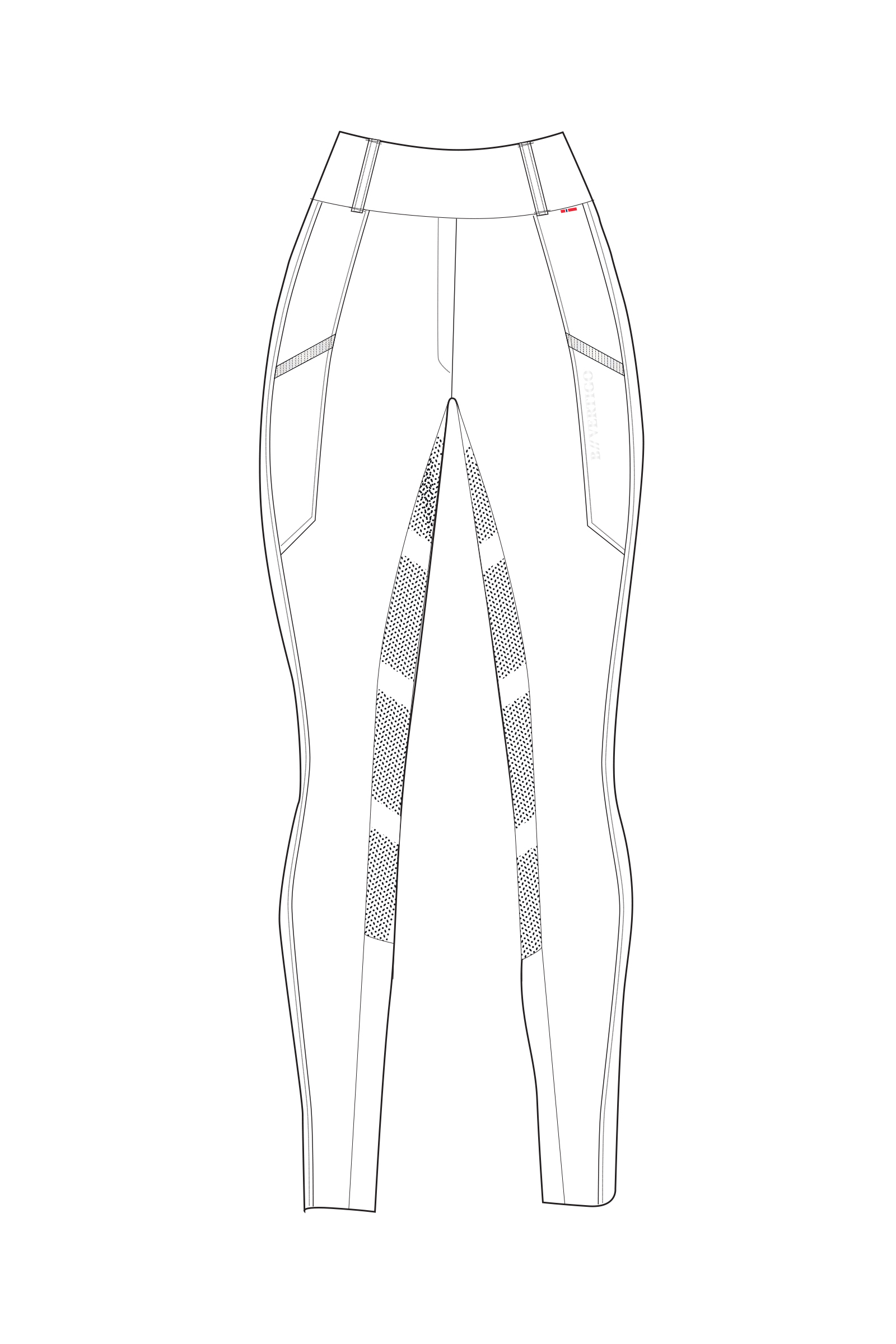 White B Vertigo Diana leggins da equitazione con full seat a compressione per donna  