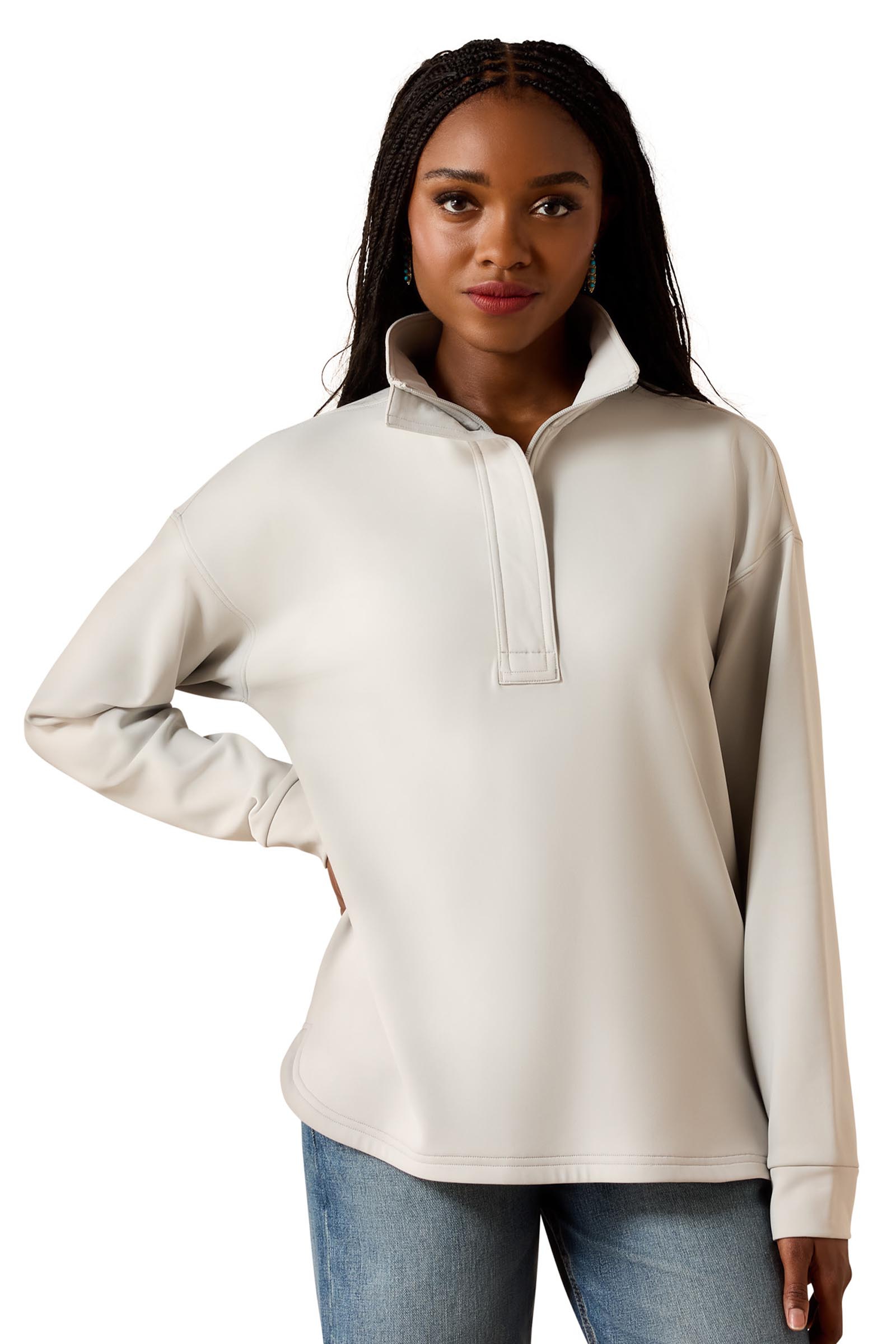 Ariat Donna Breeze Logo 1/2 Zip felpa