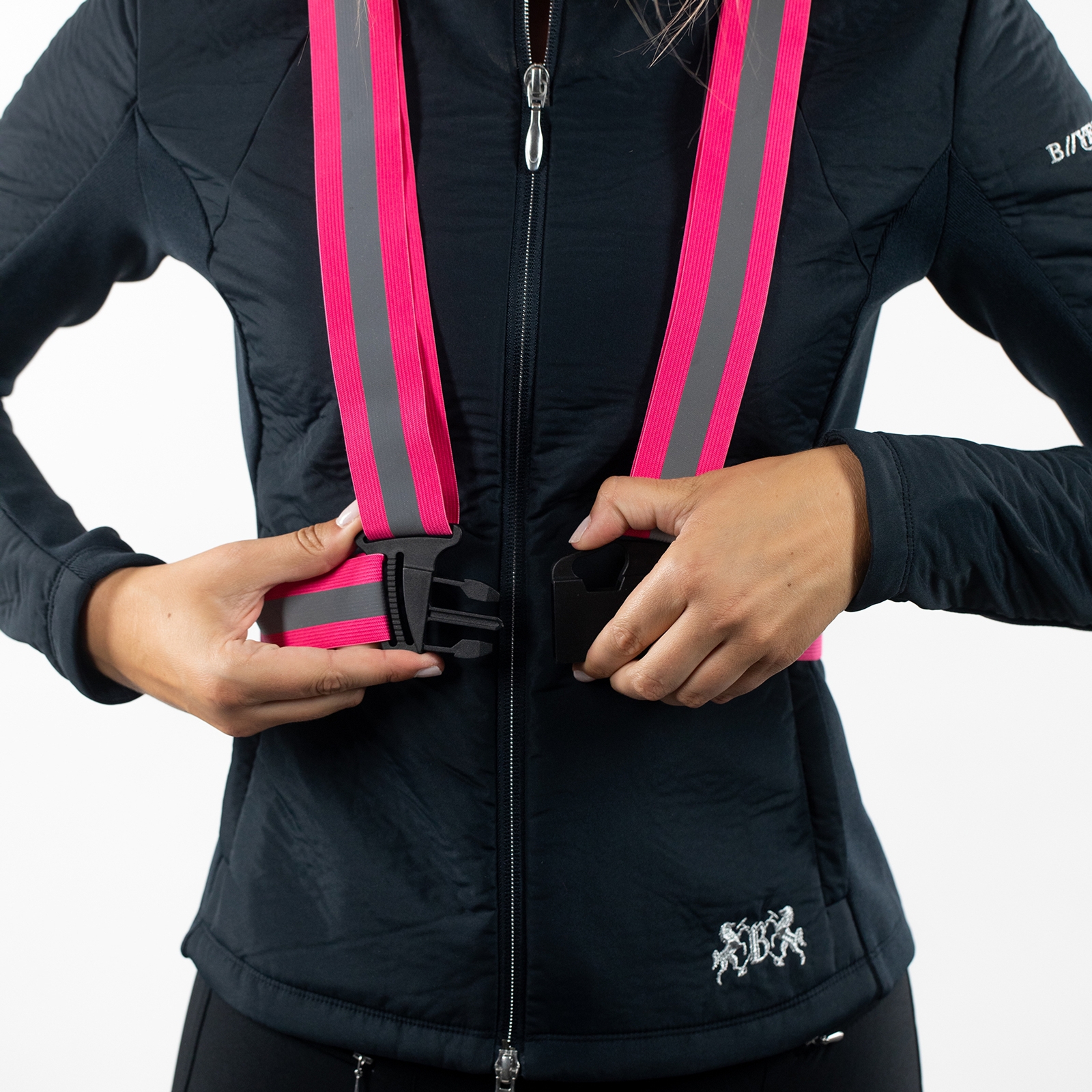 Horze Gilet regolabile a righe riflettenti