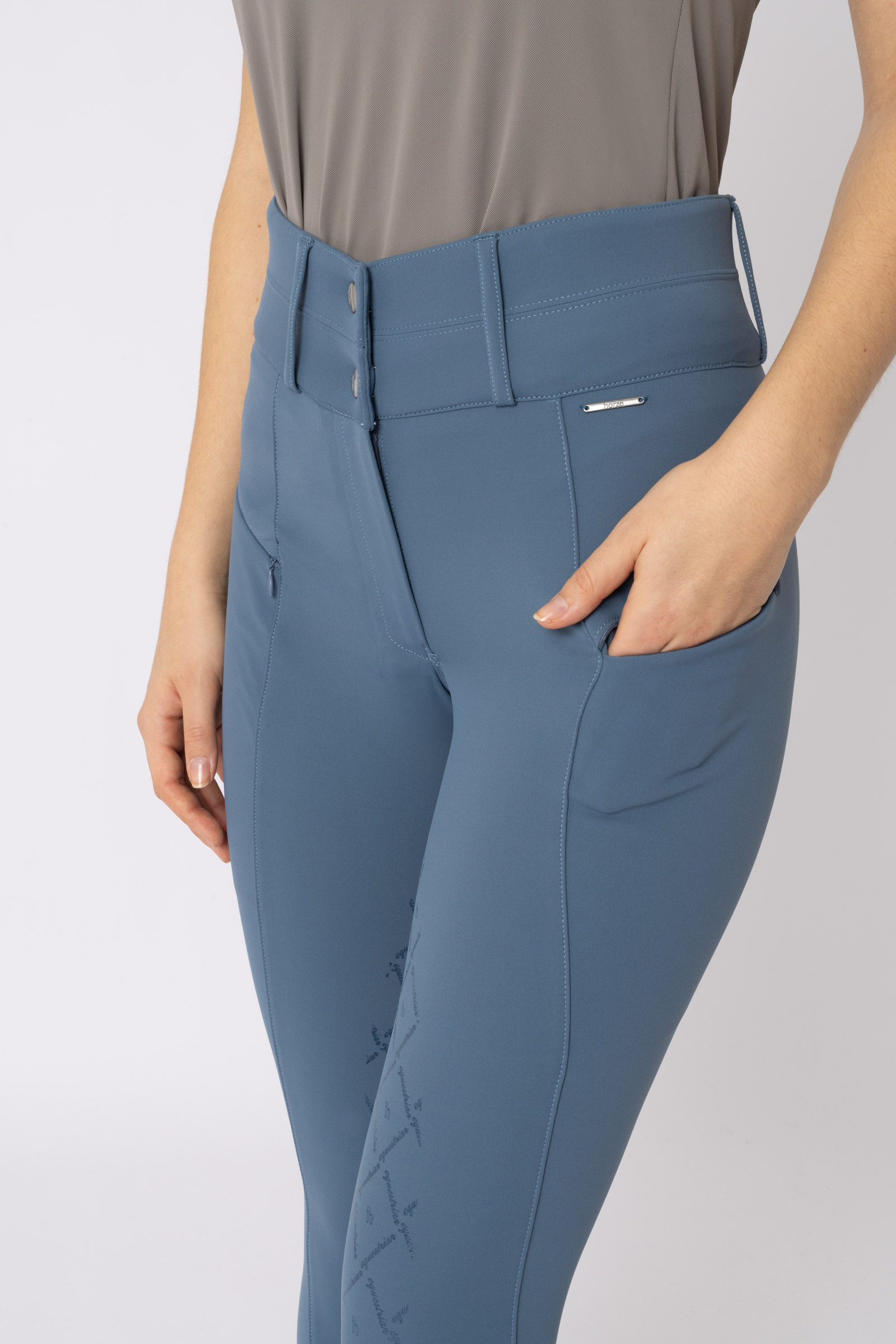 Horze Sophie Pantaloni da equitazione con vita alta e full grip, per donna