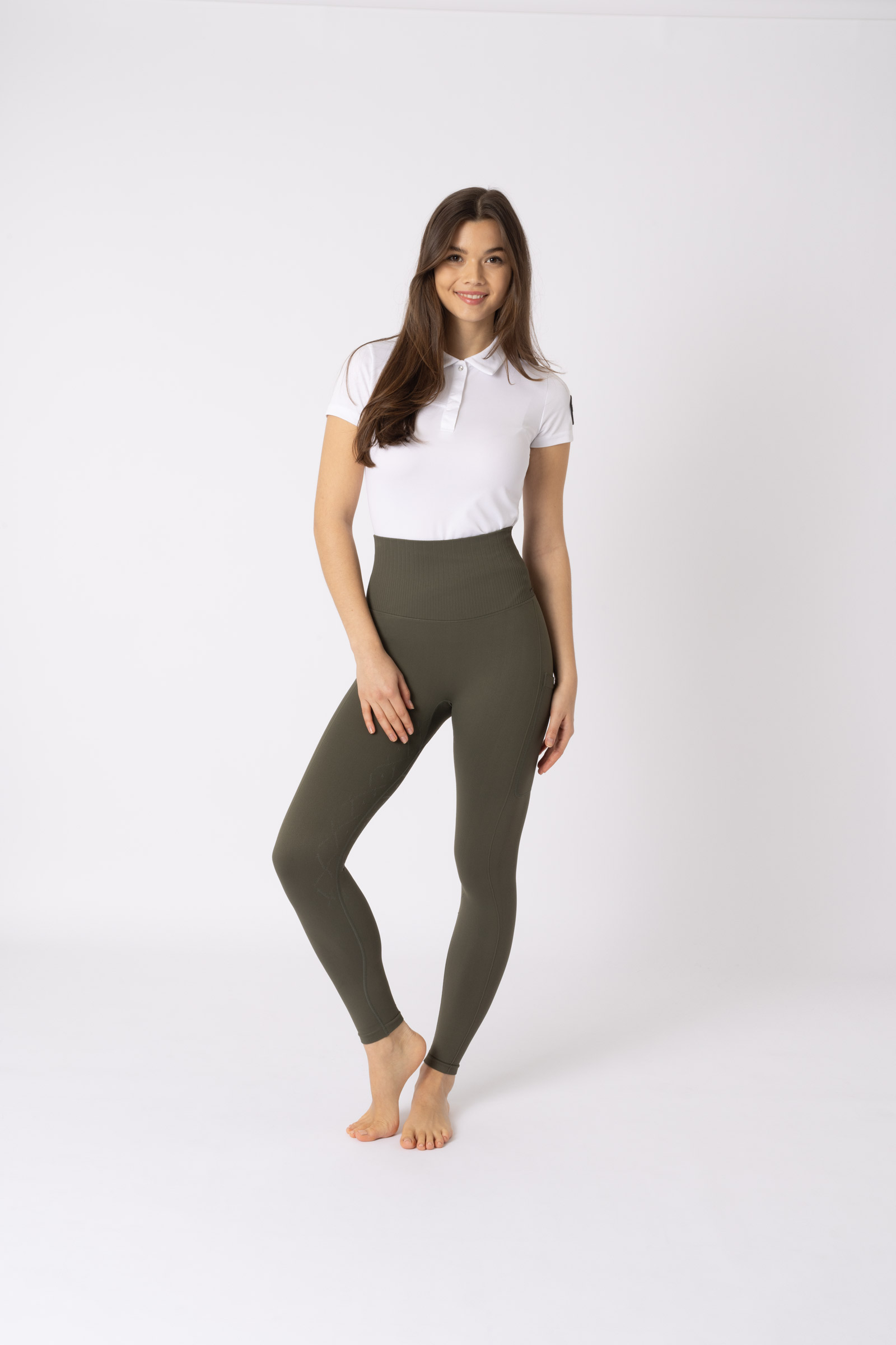 Horze Janine Leggins senza cuciture con full grip e tasca per cellulare, da donna
