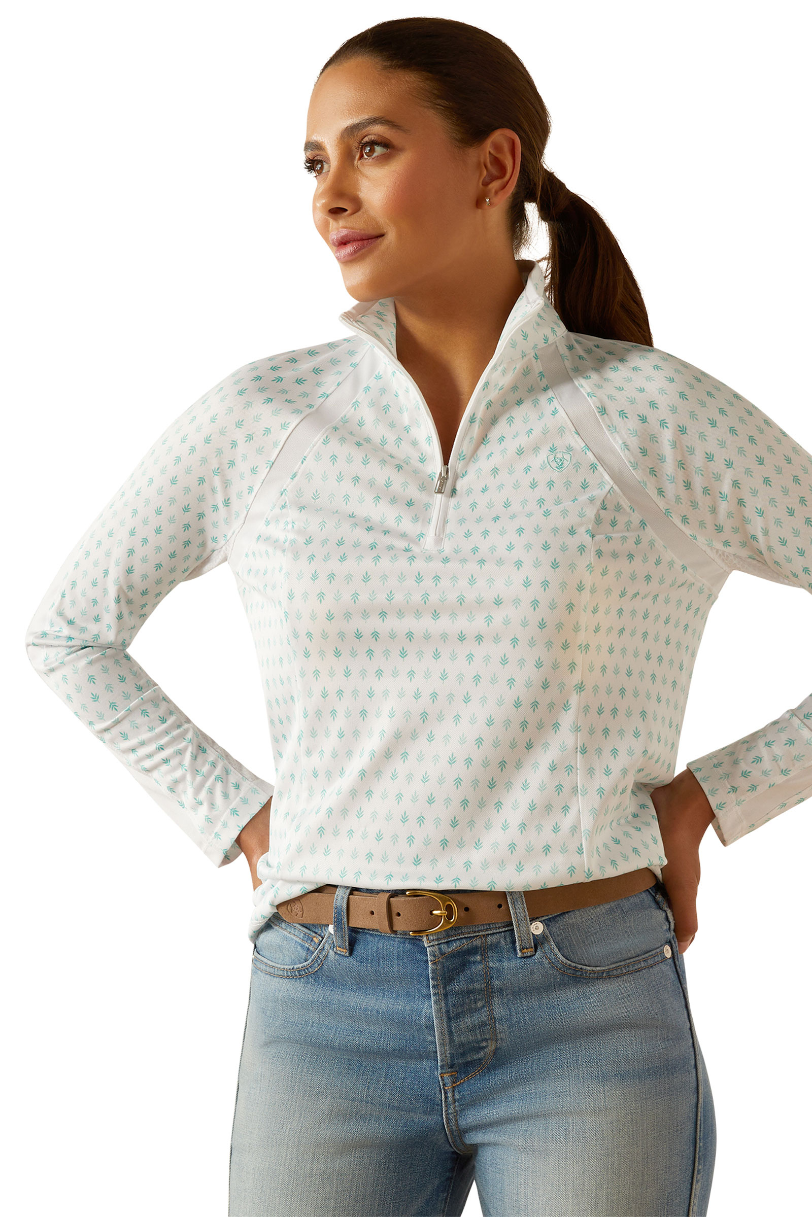 Beach Glass Print Ariat Sunstopper 3.0 strato base da donna