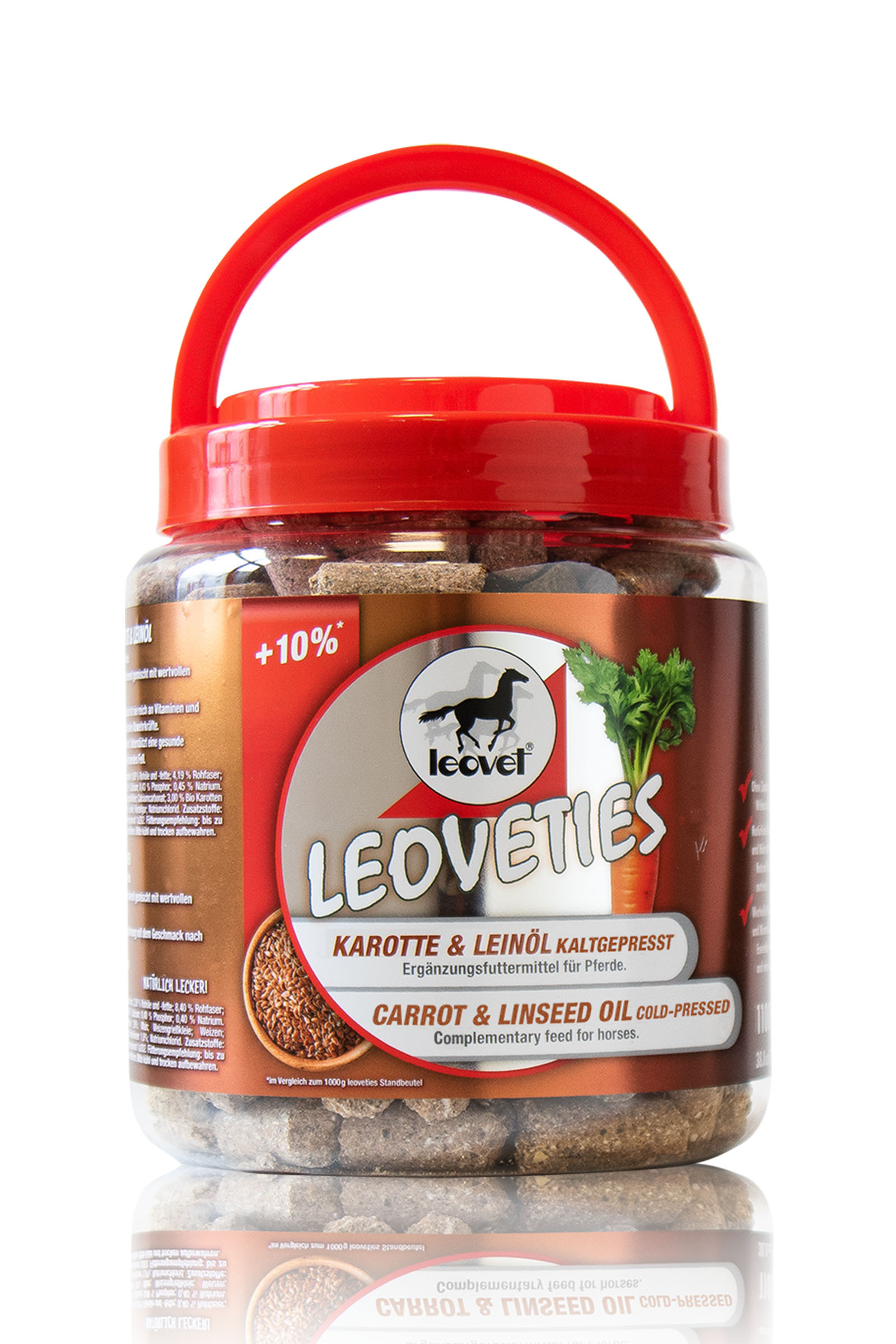Leovet Leoveties carota & semi di lino spremuti a freddo, 1,1 kg