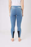 Horze Kaia Pantaloni da equitazione a vita alta in denim con full seat in silicone da donna