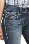 Ariat R.E.A.L. Mid Rise Stretch Entwined Jeans bootcut stretch donna a vita media