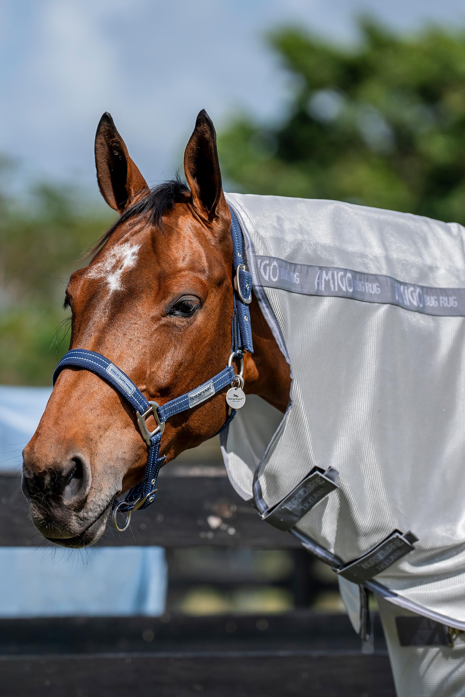 Horseware Amigo copricollo per coperta antimosche, protezione UV