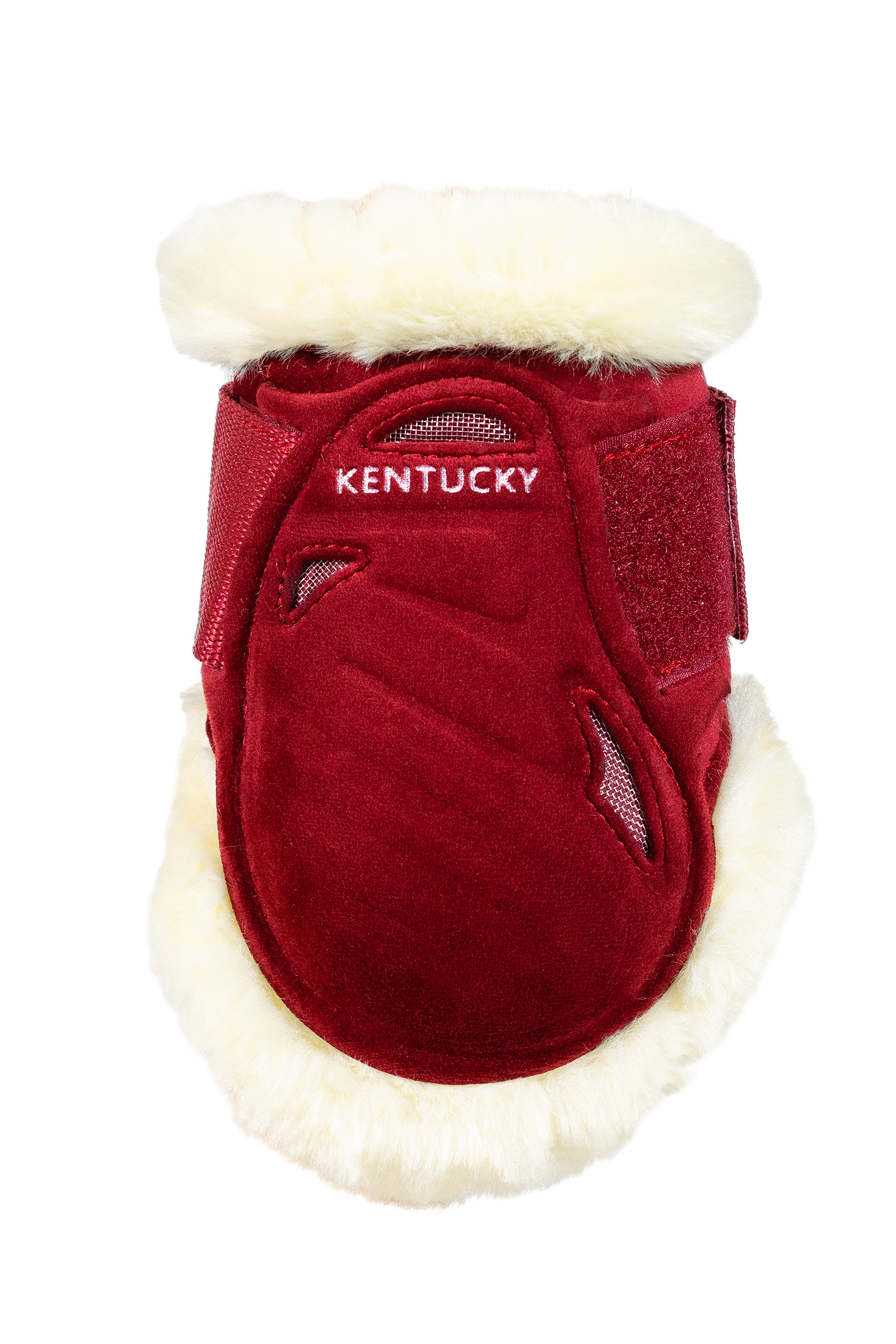 red Kentucky Horsewear Vegan Sheepskin Young Horse Paranocche Velluto