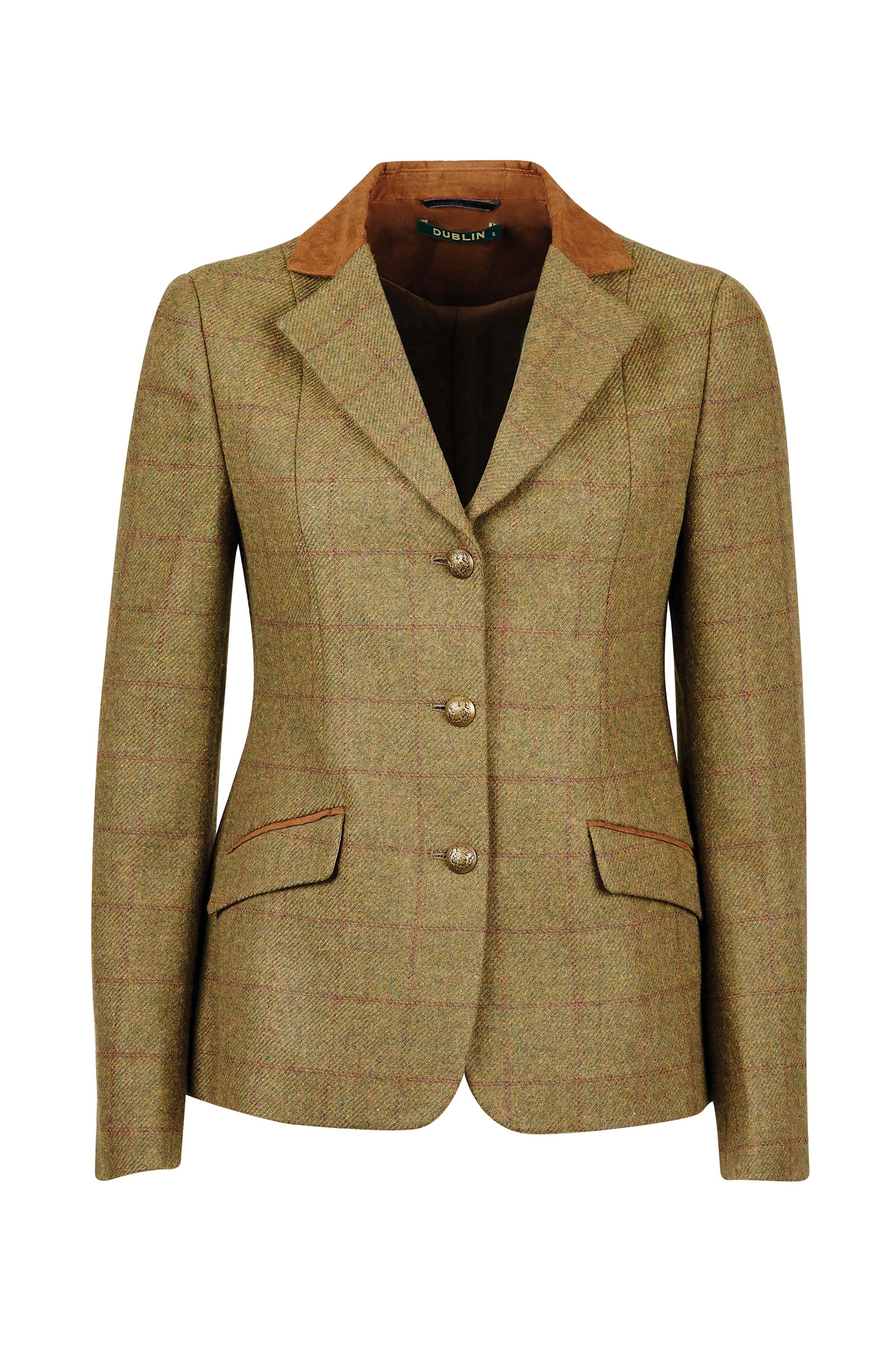 Giacca sartoriale da donna con colletto in camoscio tweed Dublin Albany