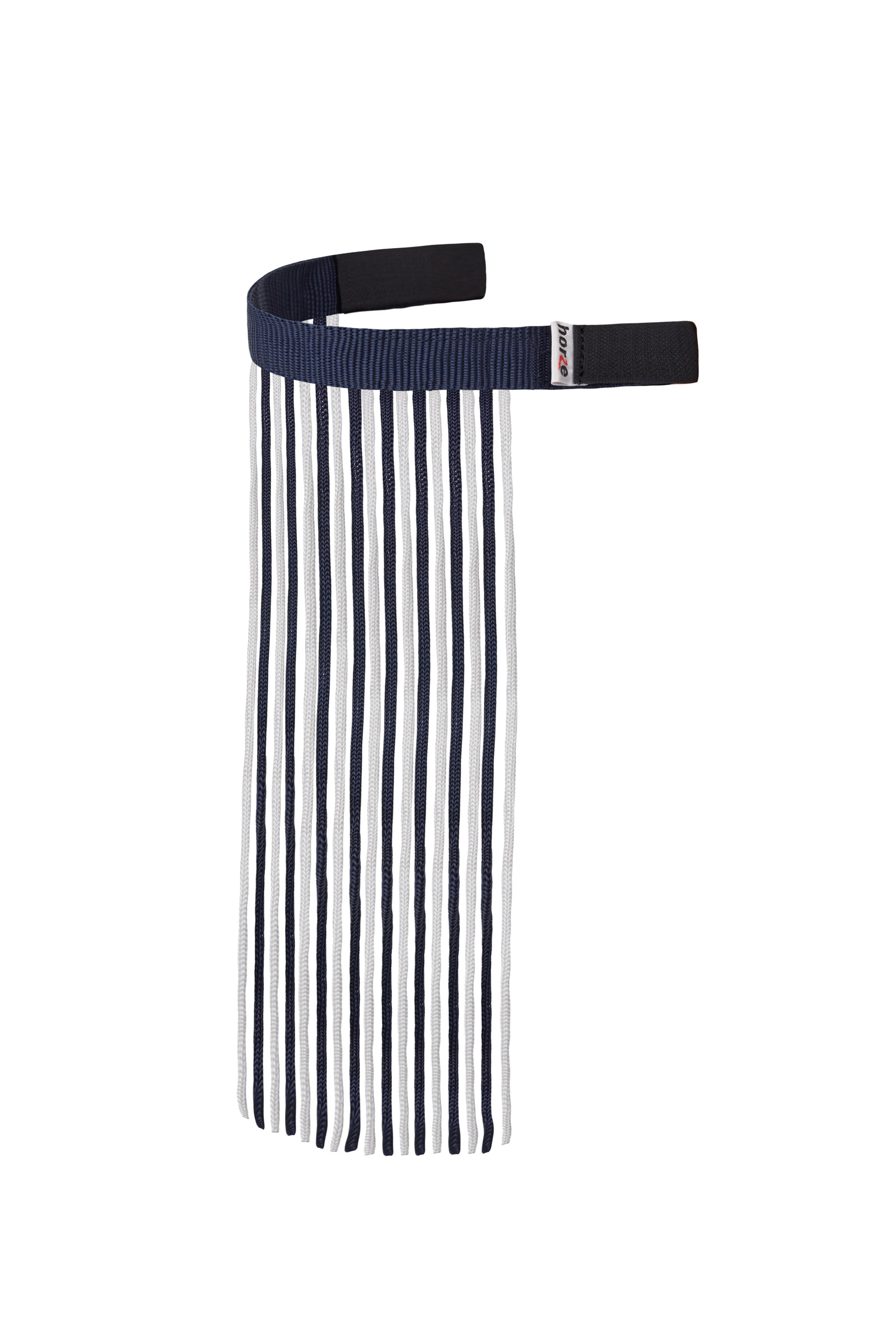 Blu scuro Horze cuffietta in rete e con frange