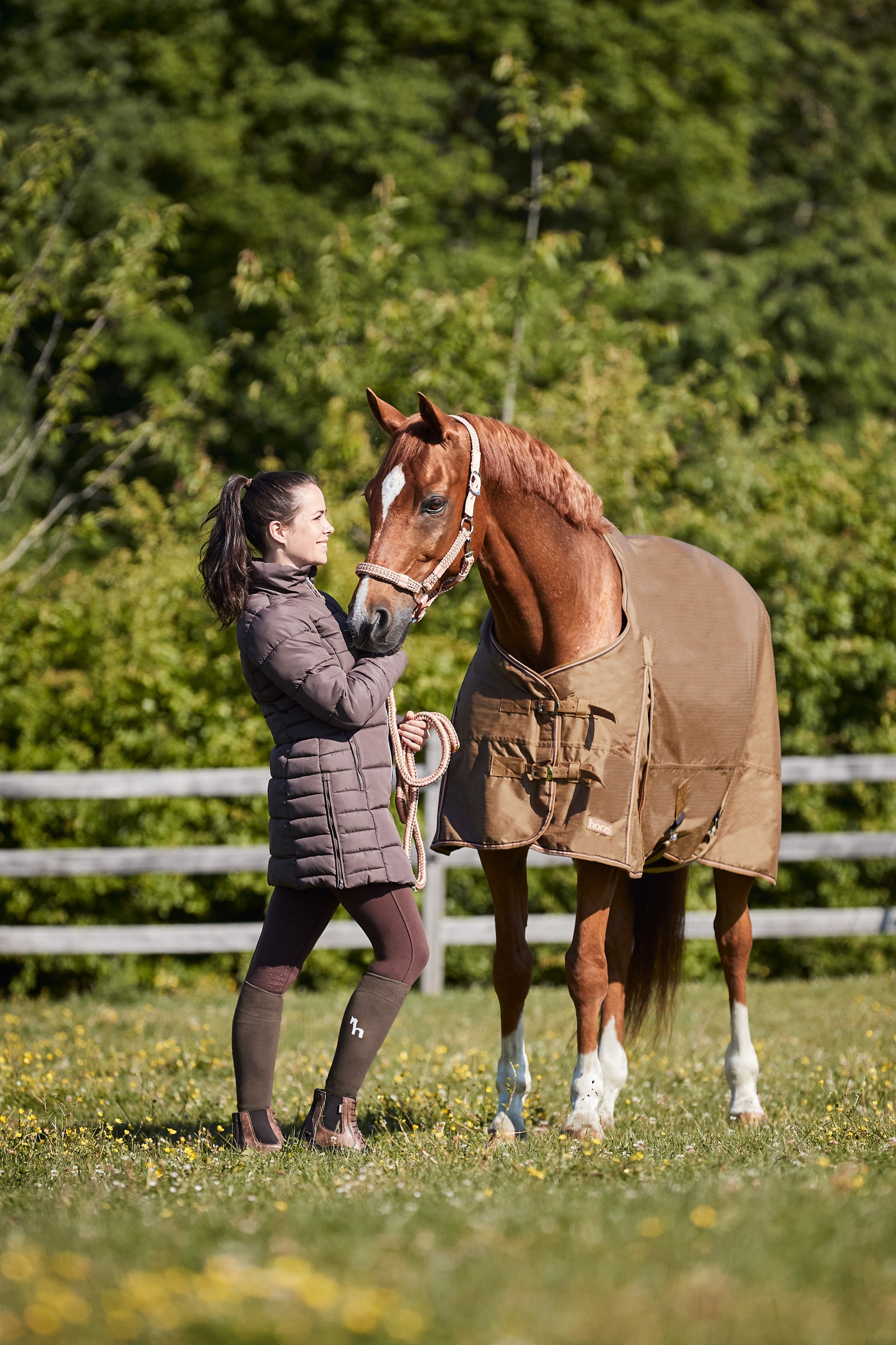 Calzini al ginocchio Horze invernali in bambù da donna