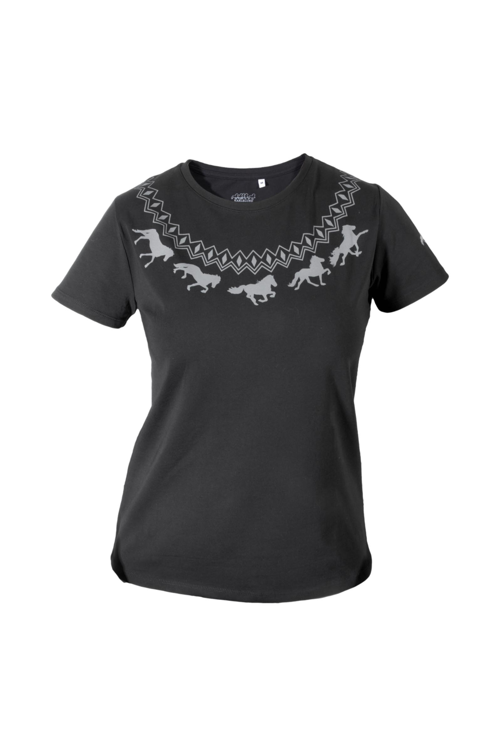 Jet Black Karlslund G&aelig;&eth;ingur T-shirt donna