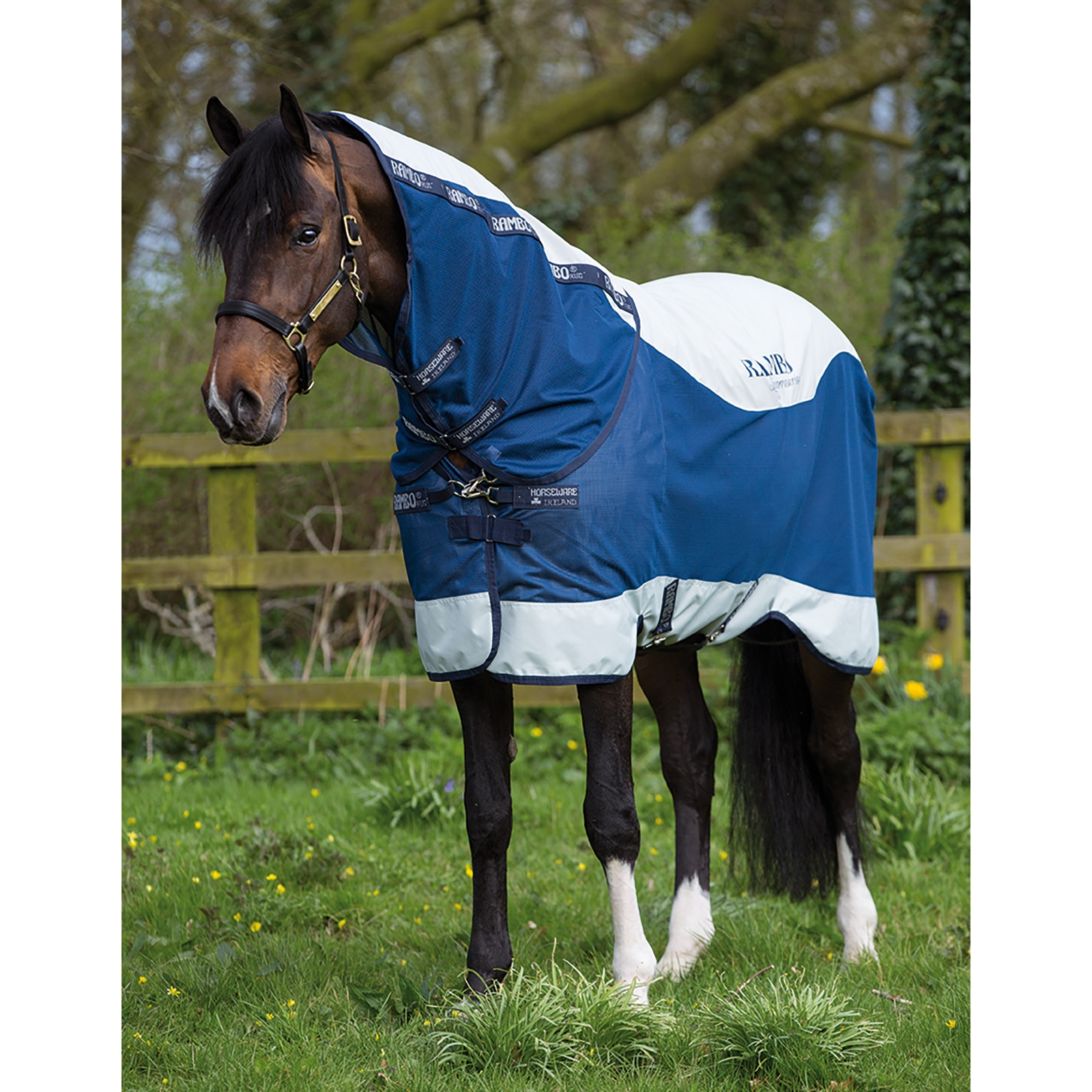 Horseware Rambo Summer Series coperta da paddock con fodera (0g / 100g) e collo staccabile