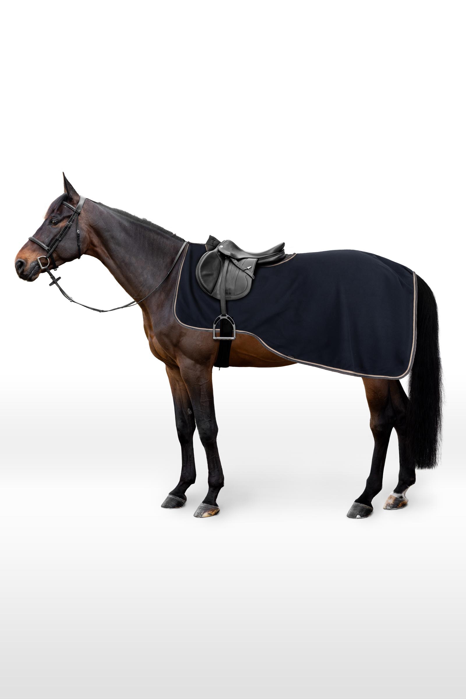 Dark Navy Coperta da equitazione in pile Horze Kiel