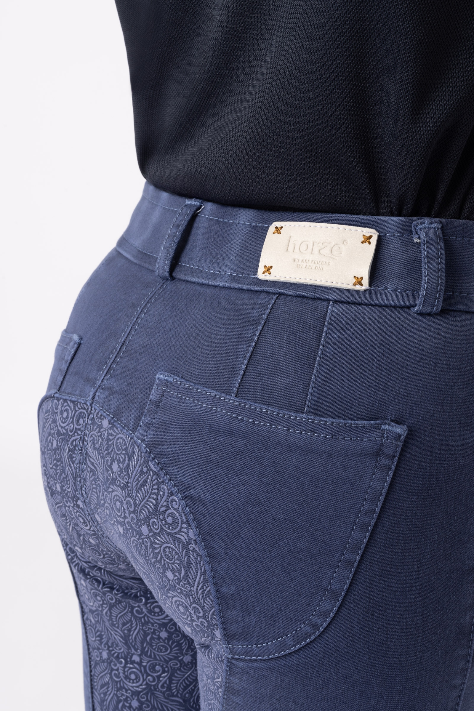 Horze Suki Pantaloni da equitazione con full grip, da bambino