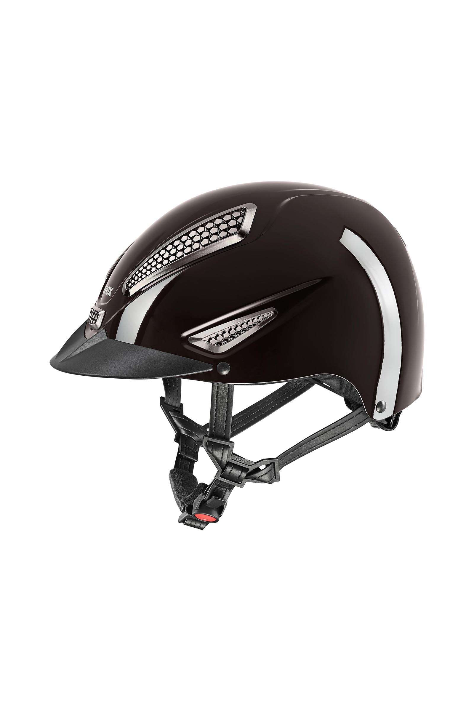 mocca glossy Uvex Perfexxion III Shiny casco da equitazione