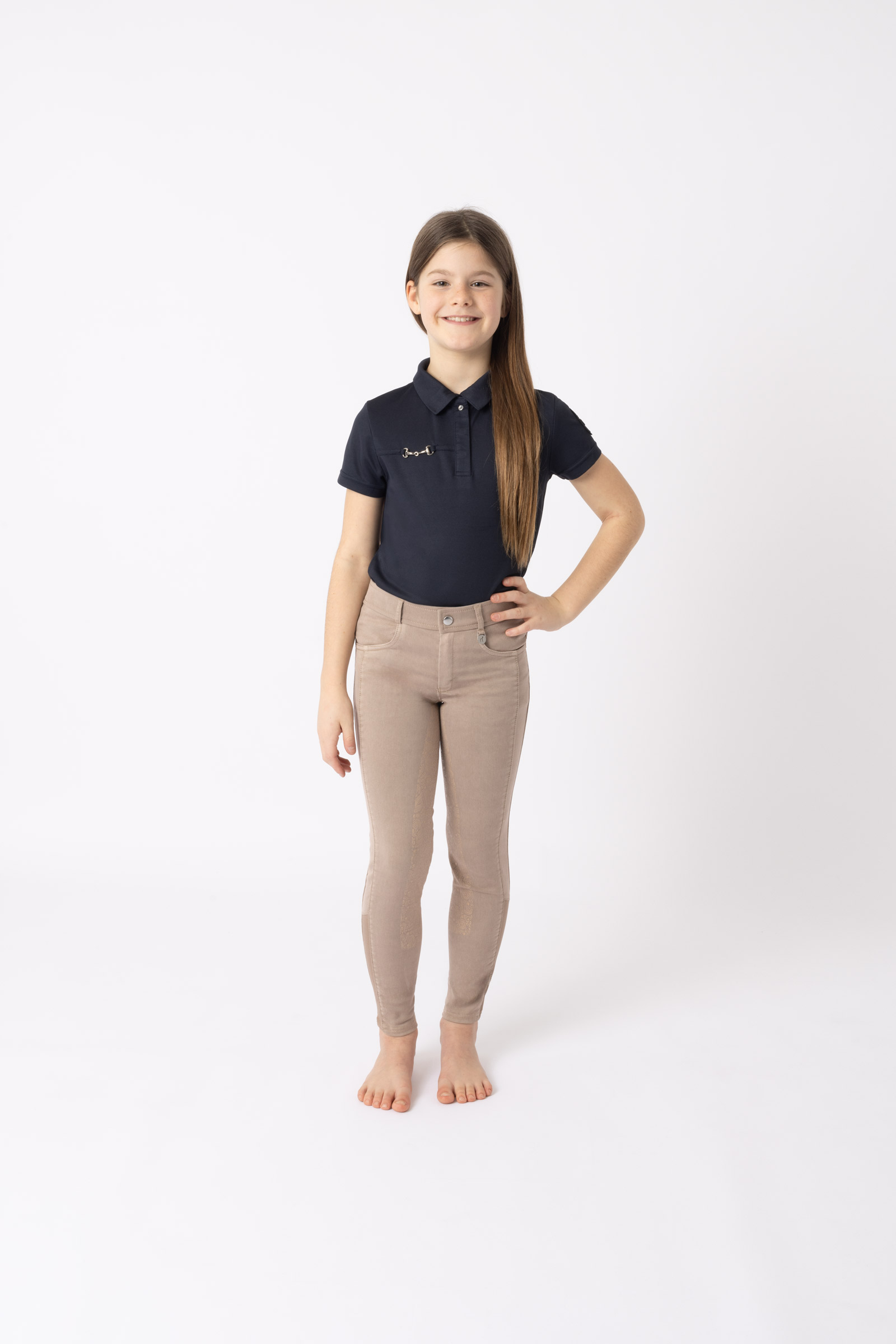 Horze Suki Pantaloni da equitazione con full grip, da bambino