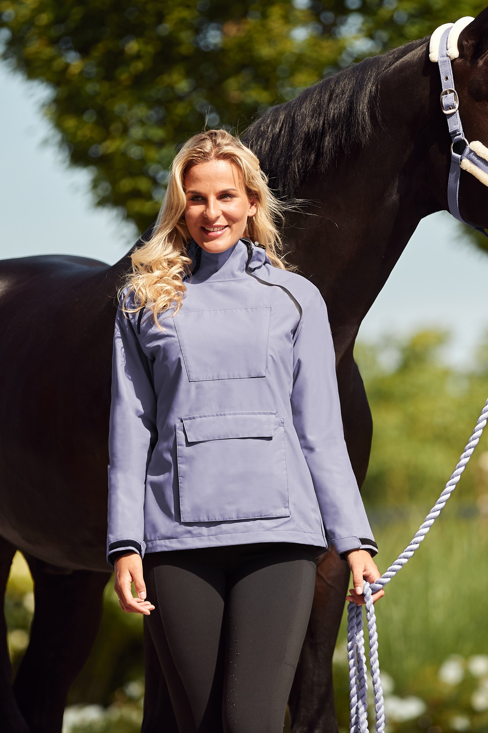 Horze Ayla Giacca da equitazione impermeabile da donna con zip