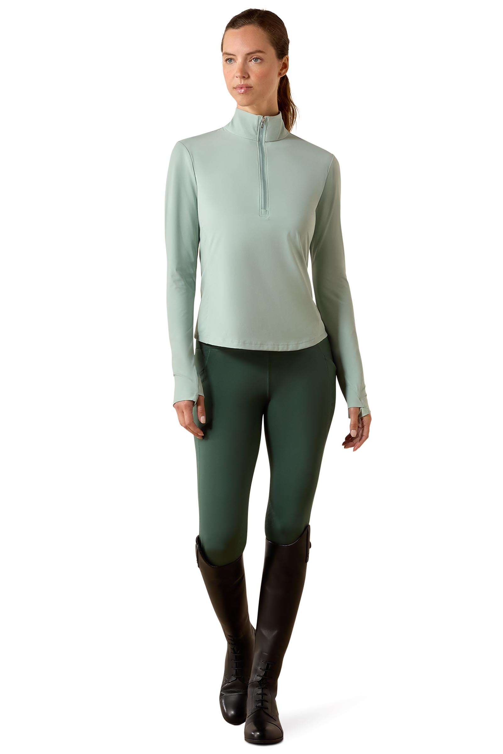 Ariat Baselayer SolVeil donna con zip 1/2