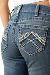 Ariat Whipstitch R.E.A.L. Jeans bootcut stretch donna a vita media