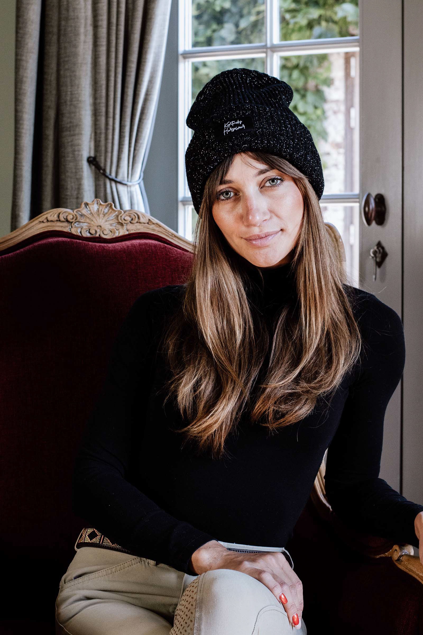 Black Kentucky Horsewear Berretto con glitter