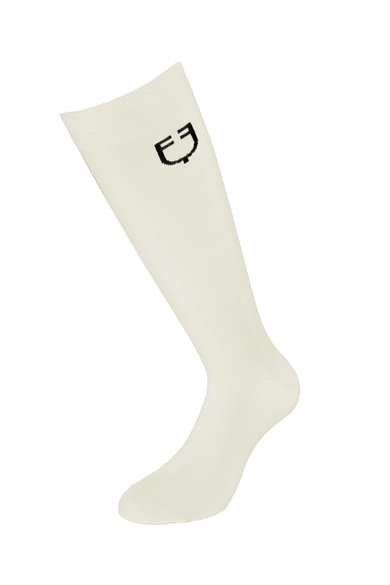 Antique White/Black Equestro SS2026 Calze basic leggere unisex  
