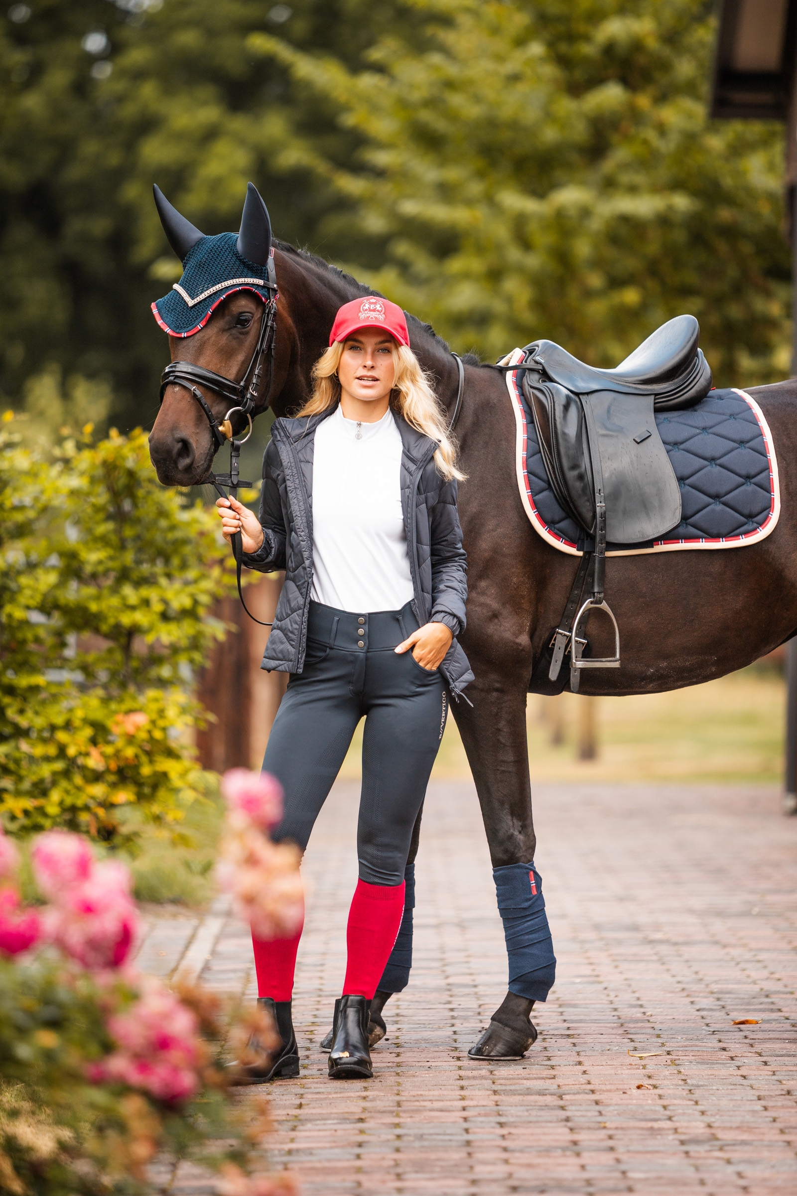 B Vertigo Amory Sottosella da dressage con monogramma ricamato