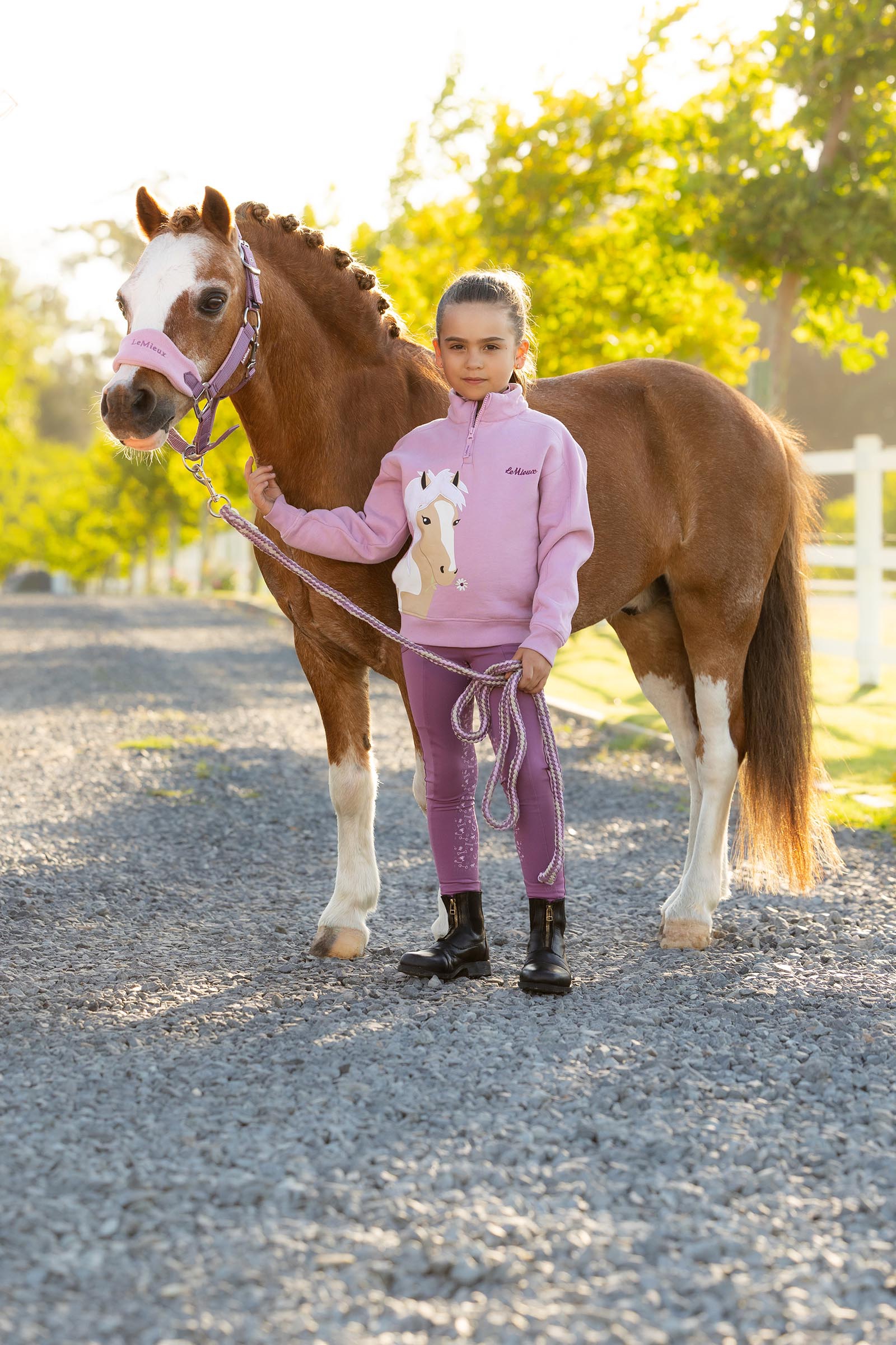 LeMieux Mini Quinn felpa per bambini con zip a quarto