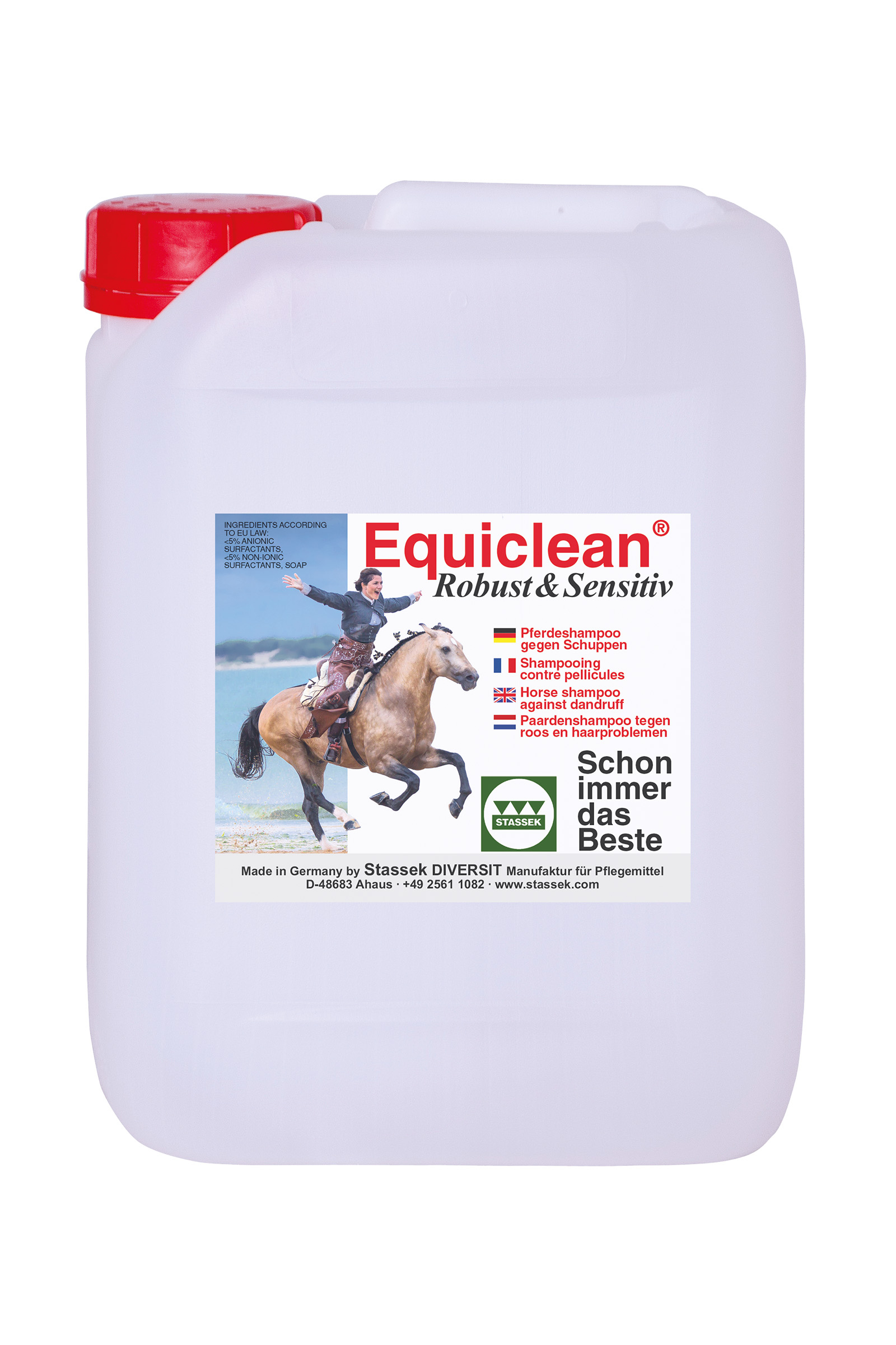 Stassek Equiclean Robusto shampoo per esterni, 5 litri