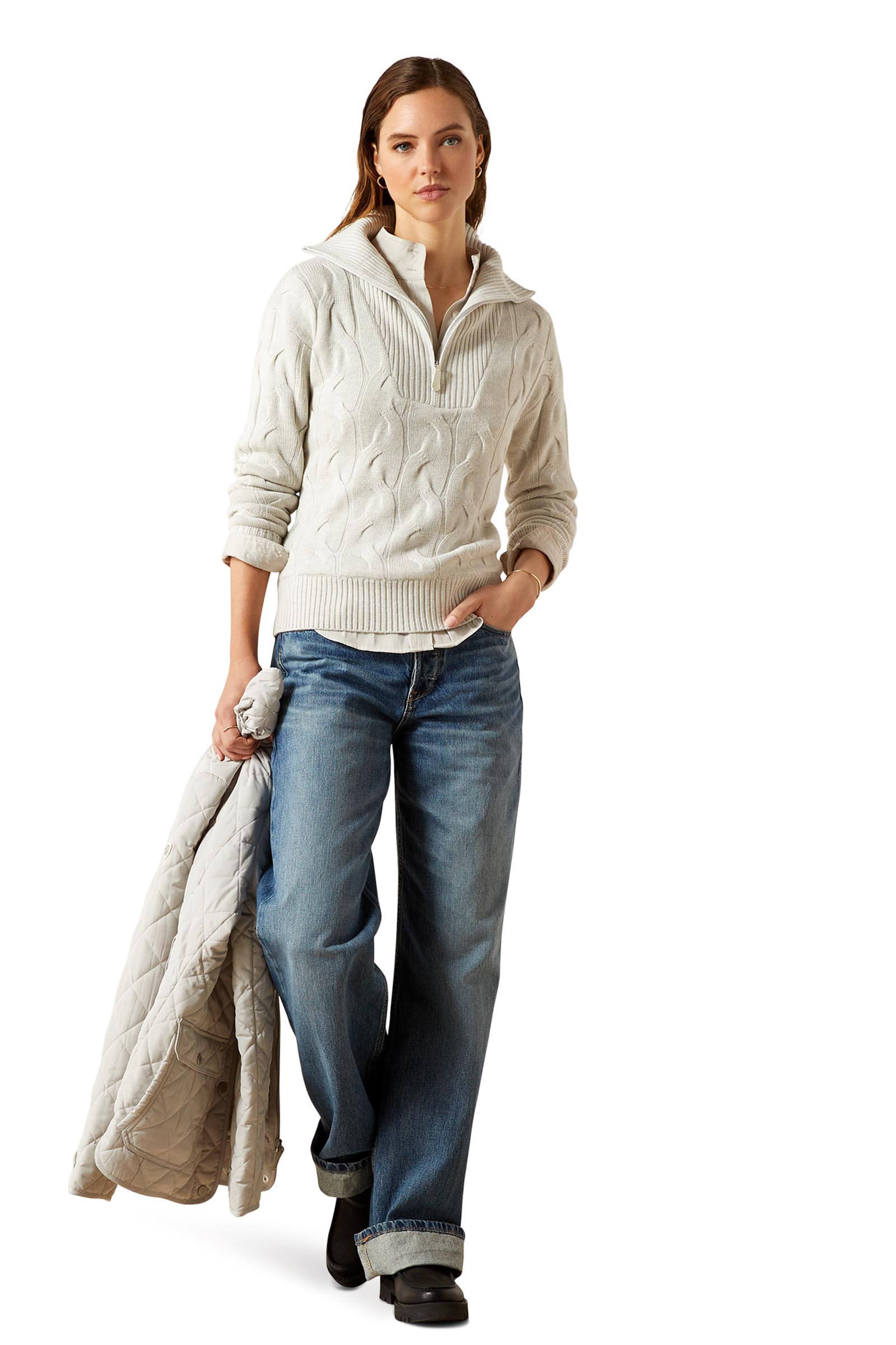 Ariat Alamere maglione da donna con mezza zip