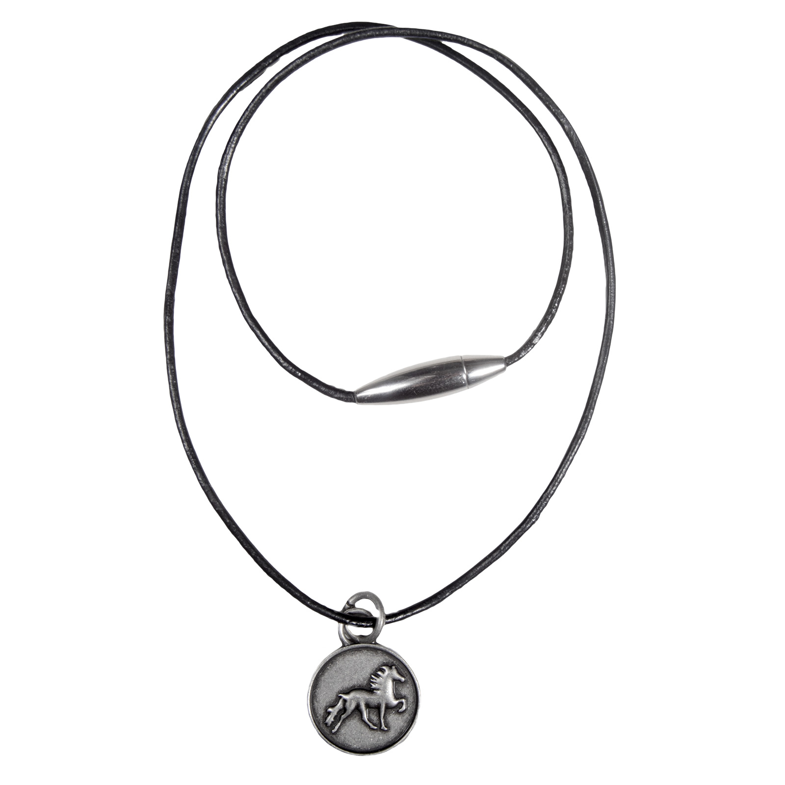 Karlslund Collana in pelle con cavallo islandese rustico