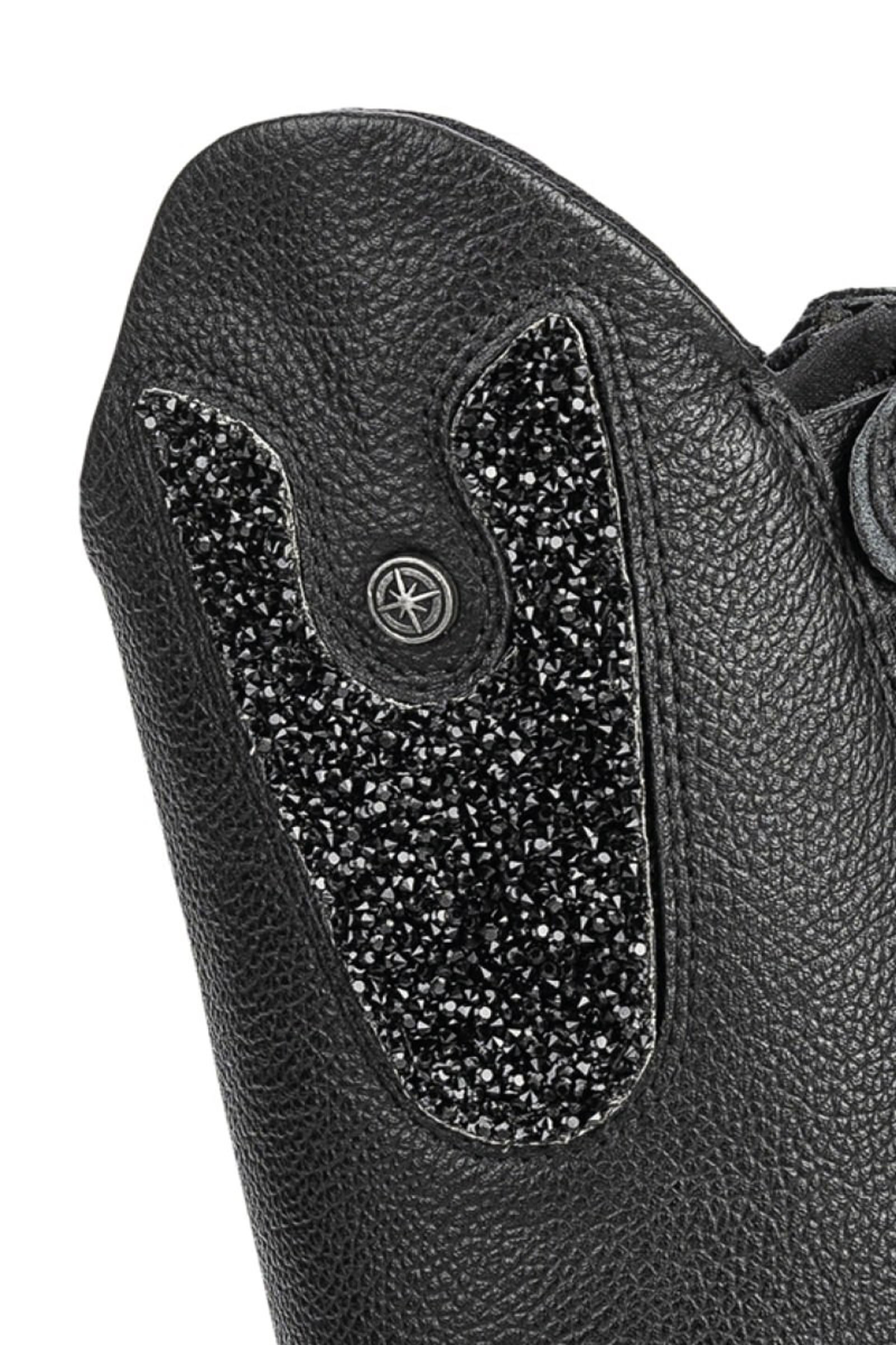 Black/Glitter Suedwind Footwear Nova Kids Convertible Toppe