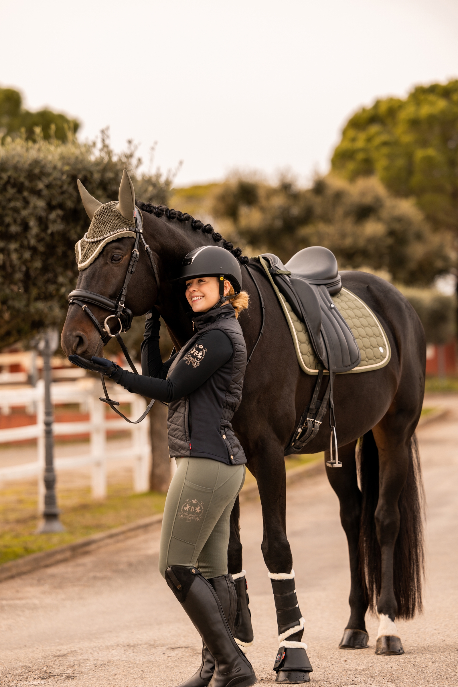 B Vertigo Caitlin Leggins da equitazione da donna a vita alta