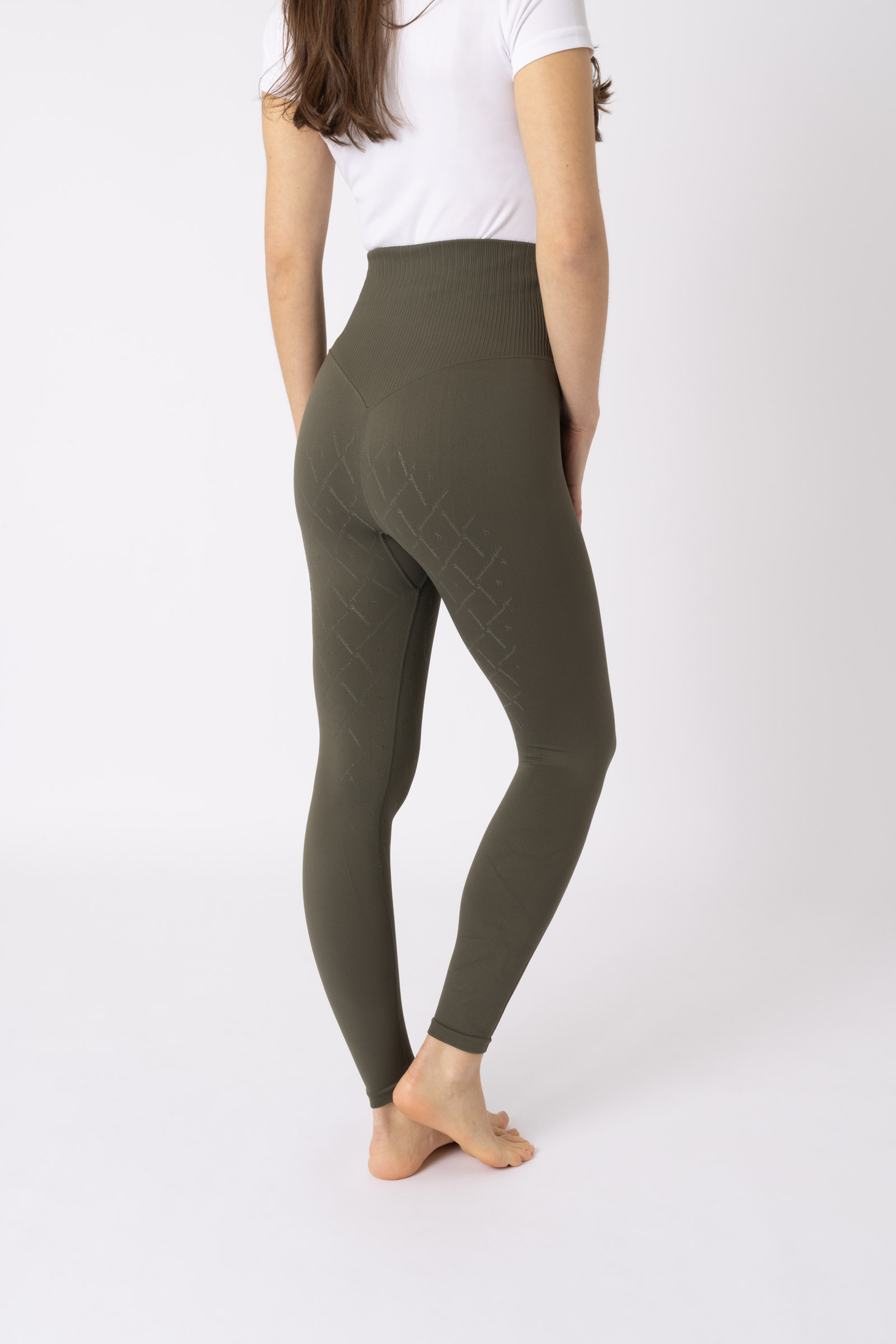 Horze Janine Leggins senza cuciture con full grip e tasca per cellulare, da donna